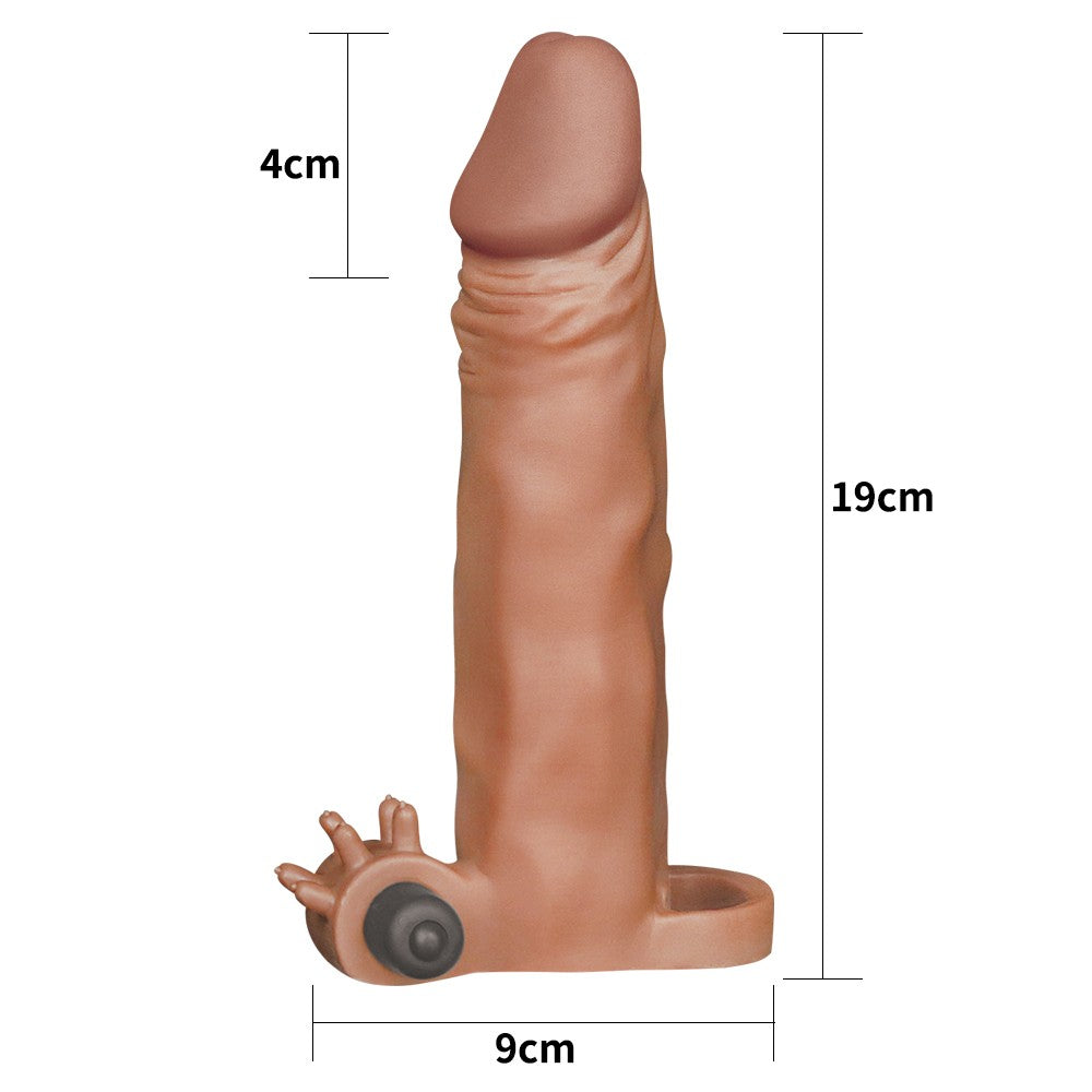 Manicotto vibrante per pene Pleasure X-Tender n. 3 marrone