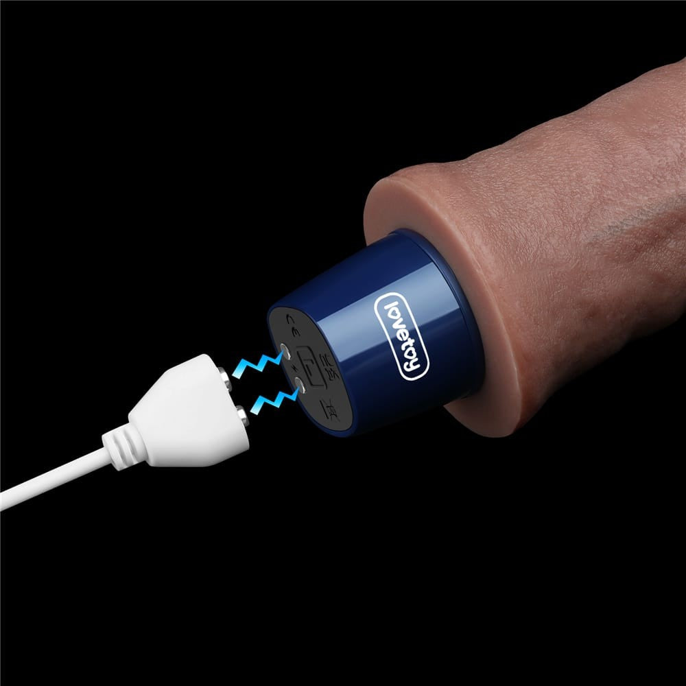 Dildo vibrante ricaricabile in silicone REAL SOFTEE da 9,5"
