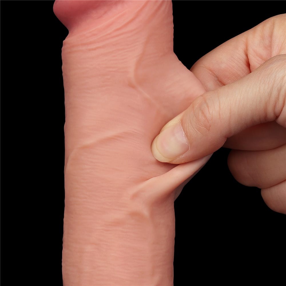 Dildo a doppio strato con pelle scorrevole da 8'' Flesh II