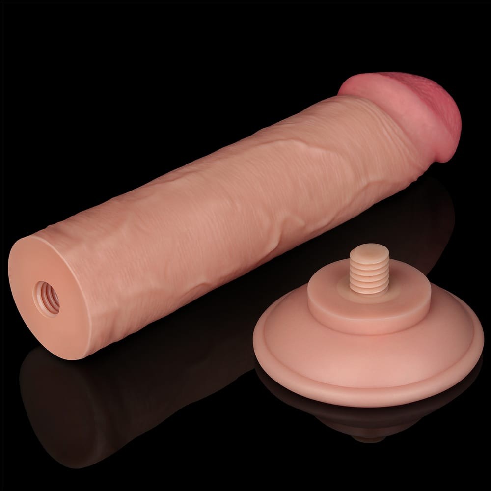 Dildo a doppio strato con pelle scorrevole da 8'' Flesh II