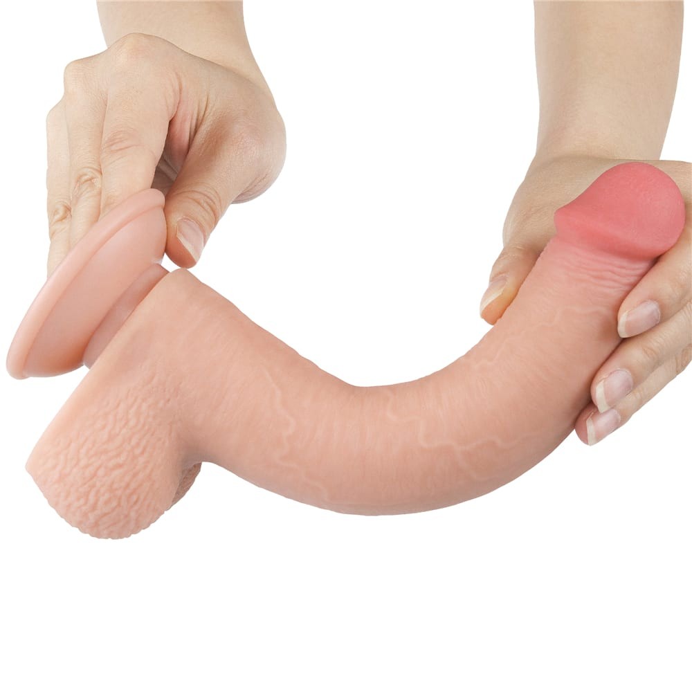 Dildo a doppio strato con pelle scorrevole da 9'' Flesh_B15O50_3