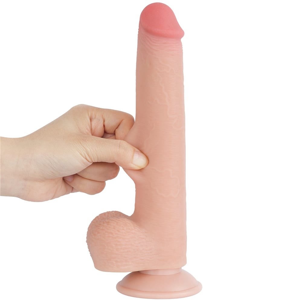 Dildo a doppio strato con pelle scorrevole da 9'' Flesh_B15O50_3