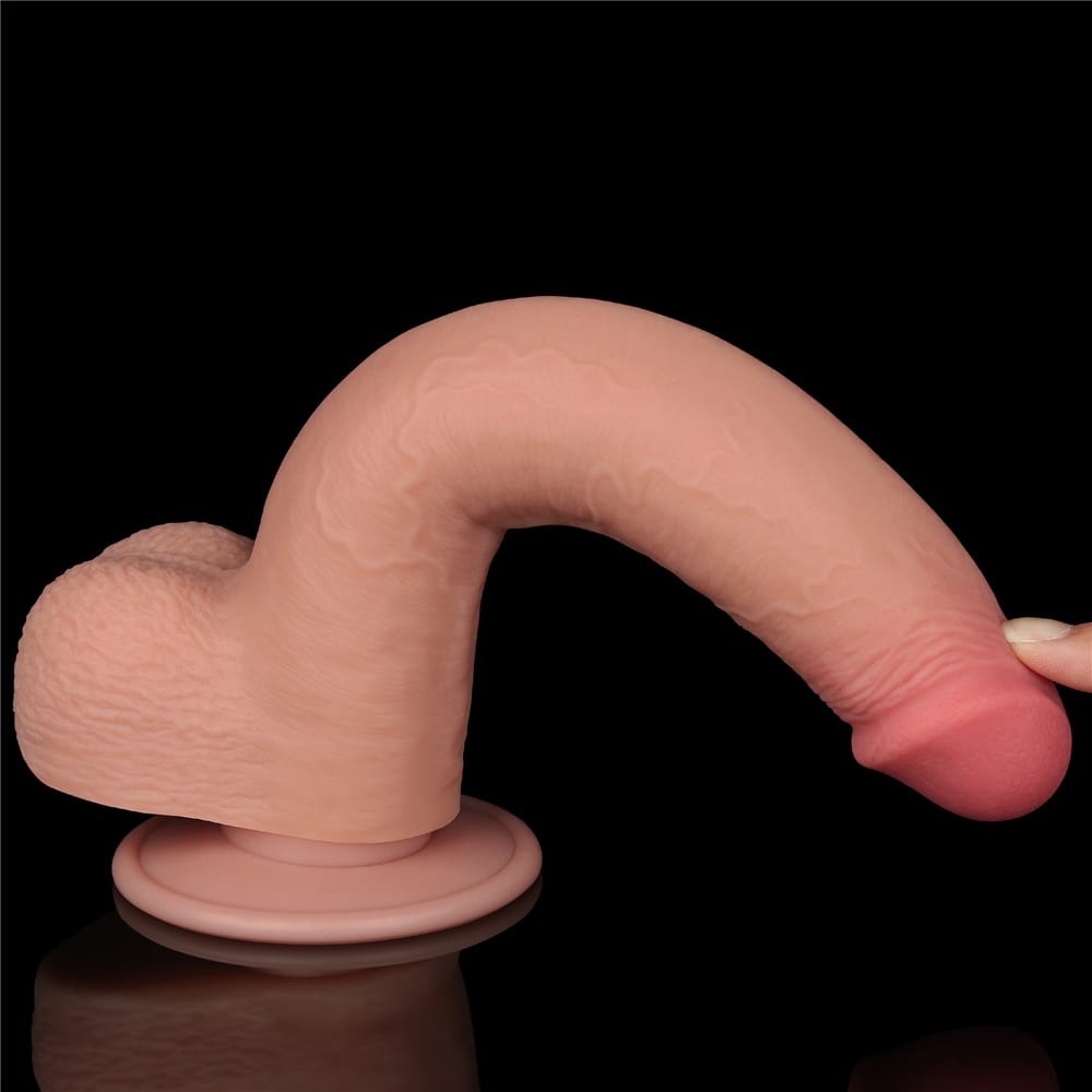 Dildo a doppio strato con pelle scorrevole da 9'' Flesh_B15O50_3