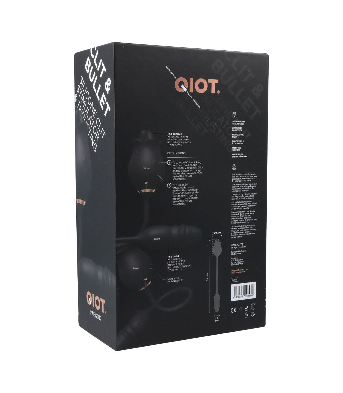 STIMOLATORE CLITORIDEO QIOT - PROIETTILE A SPINTA