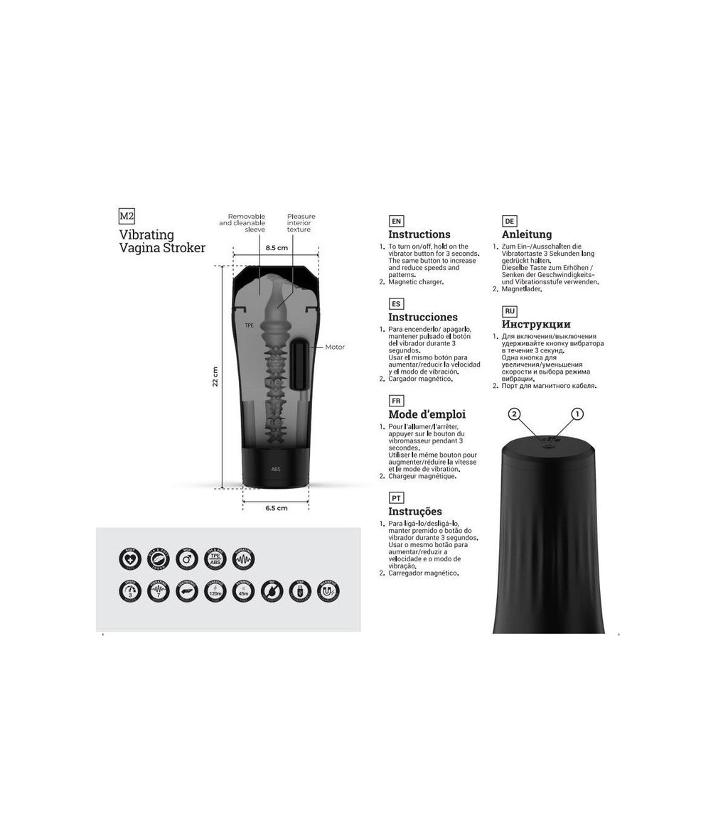 M2 MASTURBATORE VIBRATORE USB VAGINA CARNE