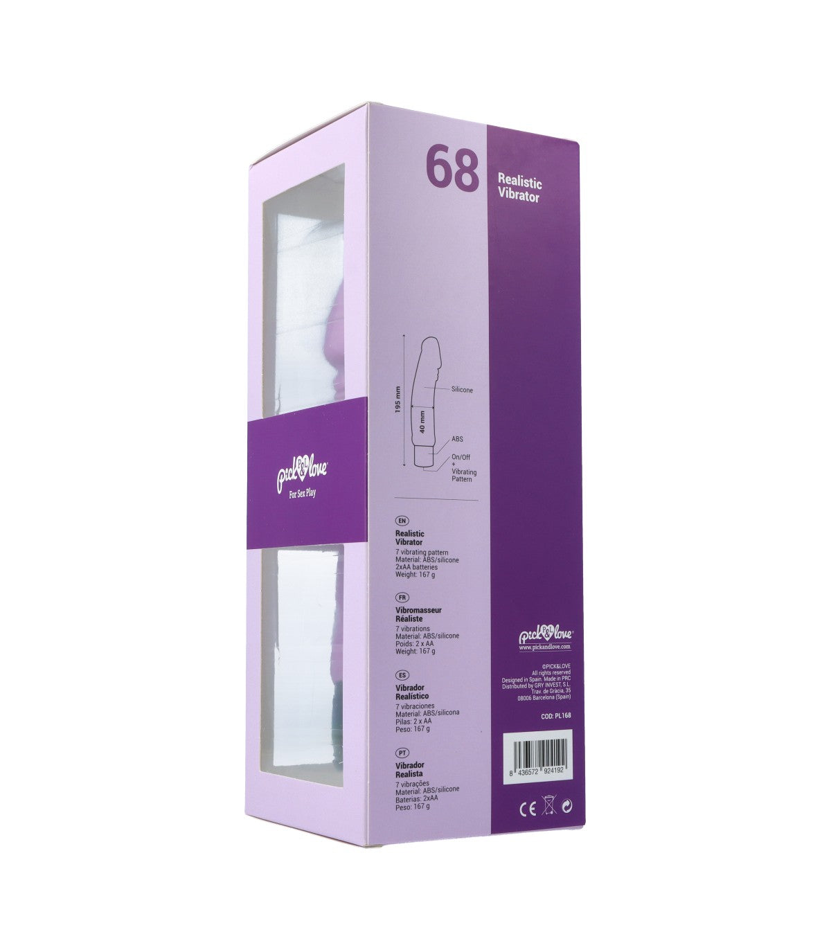 Nº 68 VIBRATORE REALISTICO VIOLA