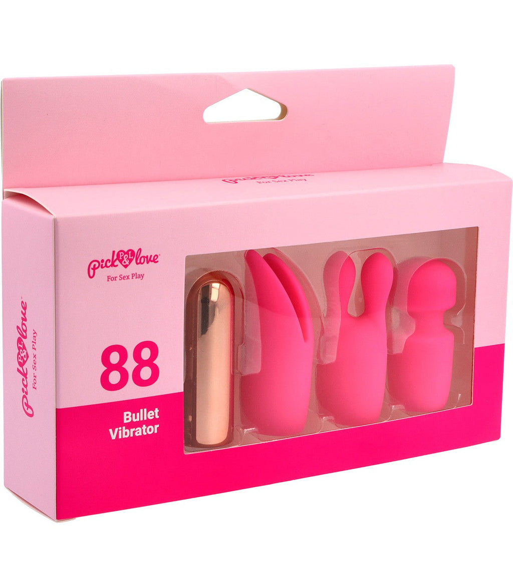 Nº 88 PROIETTILE RICARICABILE CON COPERTURE IN SILICONE ROSA
