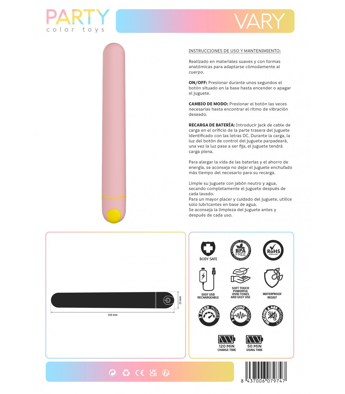 VIBRATORE USB ROSA VARIO