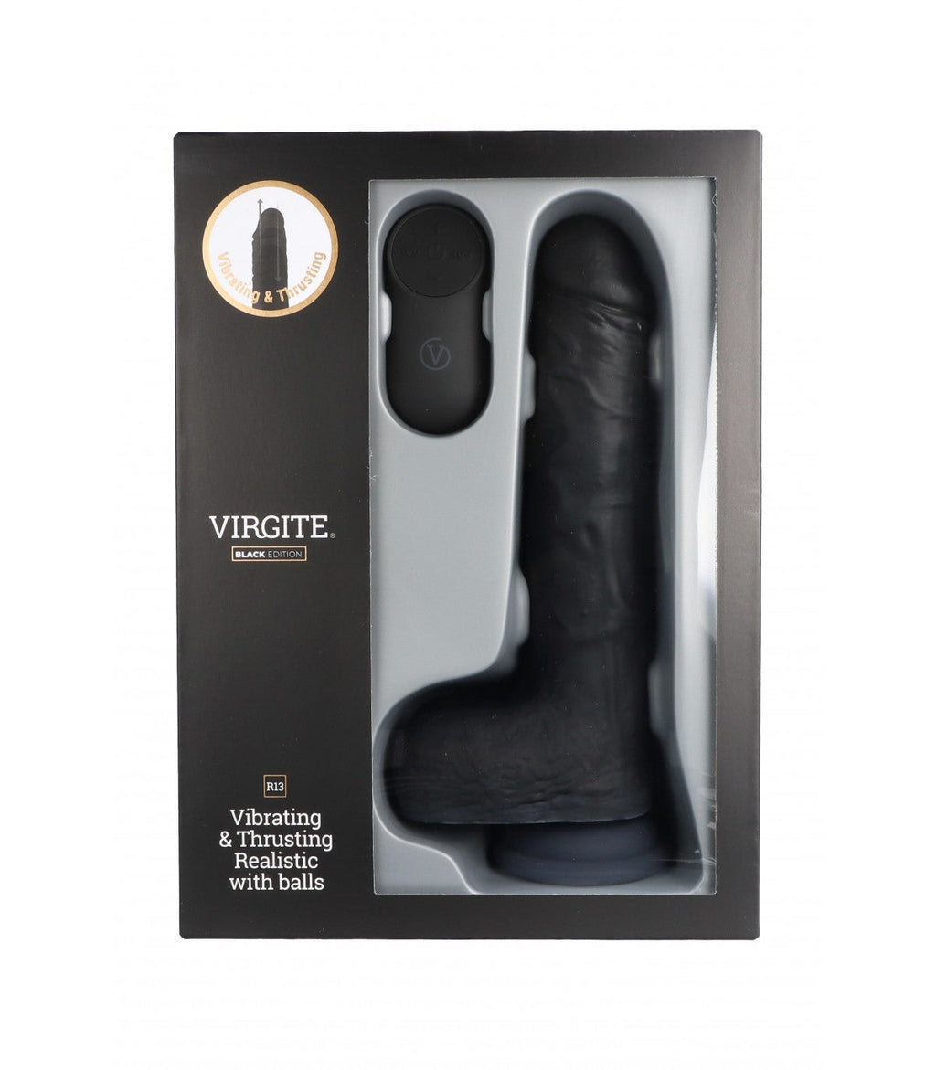 VIBRATORE REALISTICO UP & DOWN R13" NERO 20CM CON TELECOMANDO"