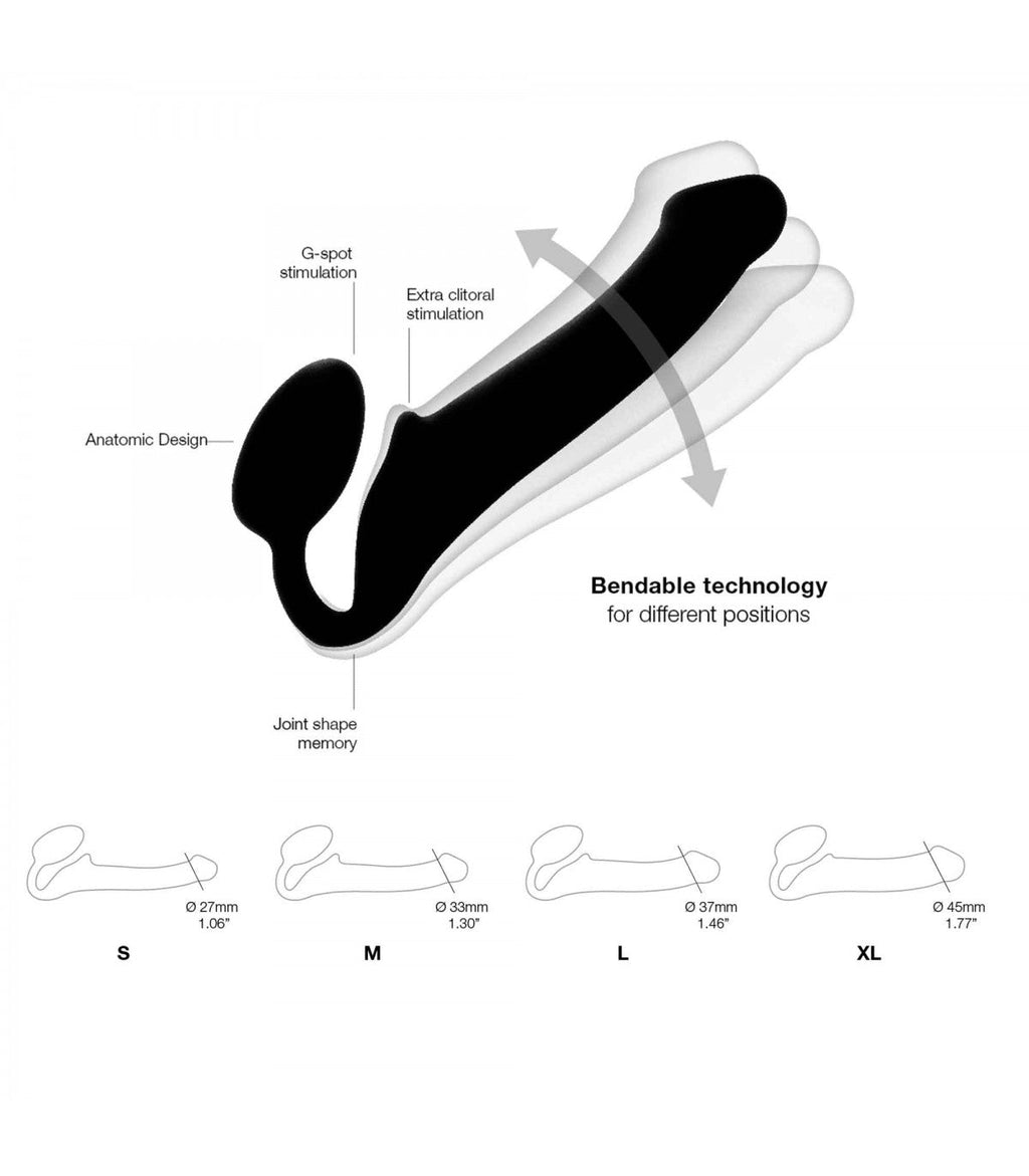 IMBRACATURA DILDO STRAP-ON FLESSIBILE MORBIDO SILICONE VIOLA S