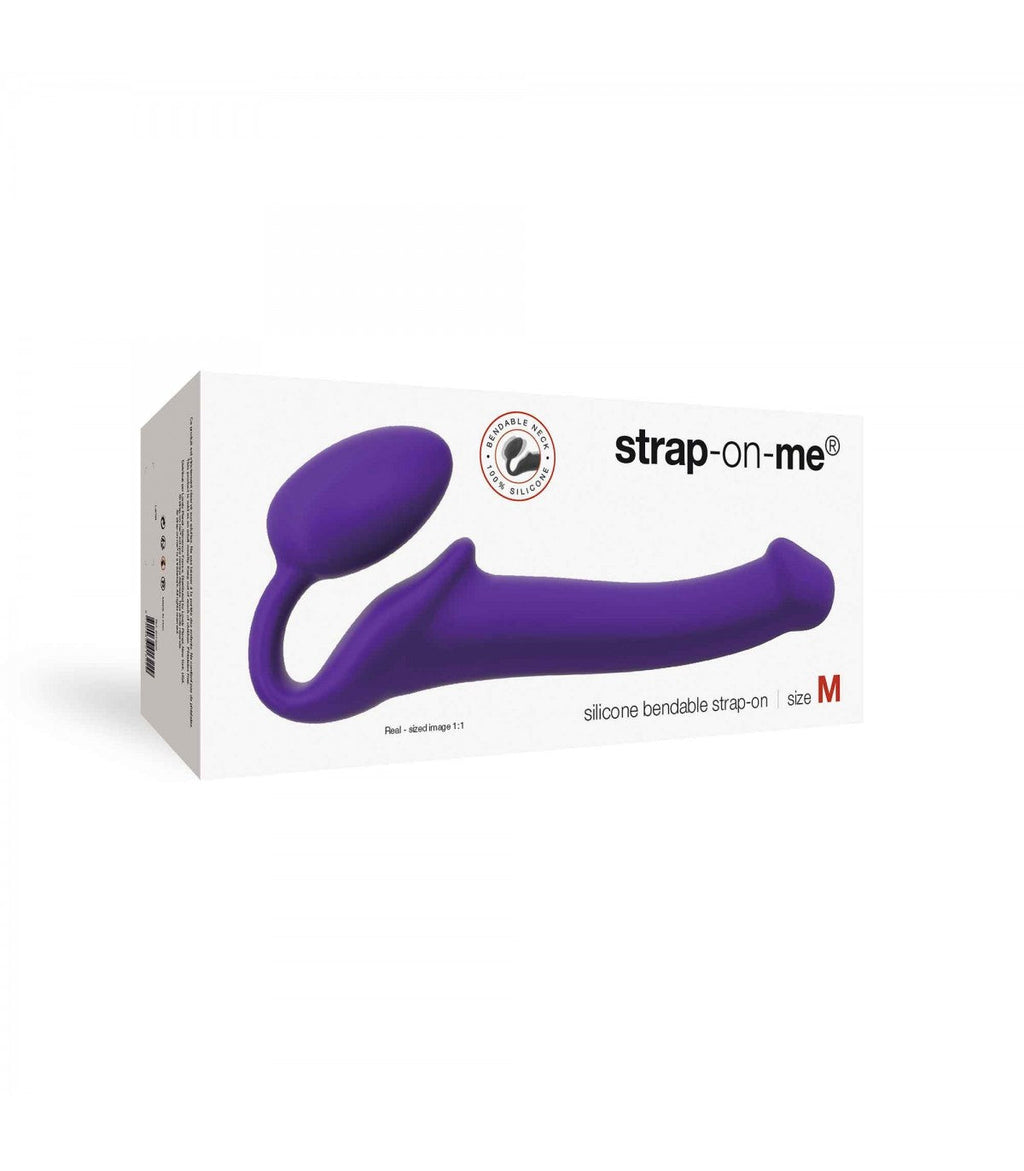 IMBRACATURA DILDO STRAP-ON FLESSIBILE MORBIDO SILICONE VIOLA M
