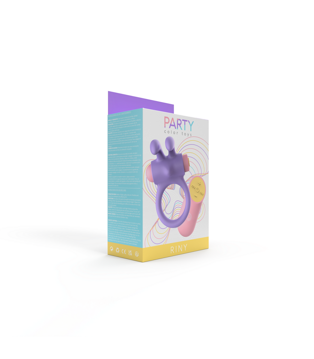 ANELLO VIBRANTE RINY CON CONTROLLER USB IN SILICONE LILLA