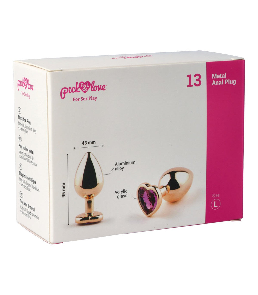 N. 13 PLUG ANALE IN METALLO TAGLIA L