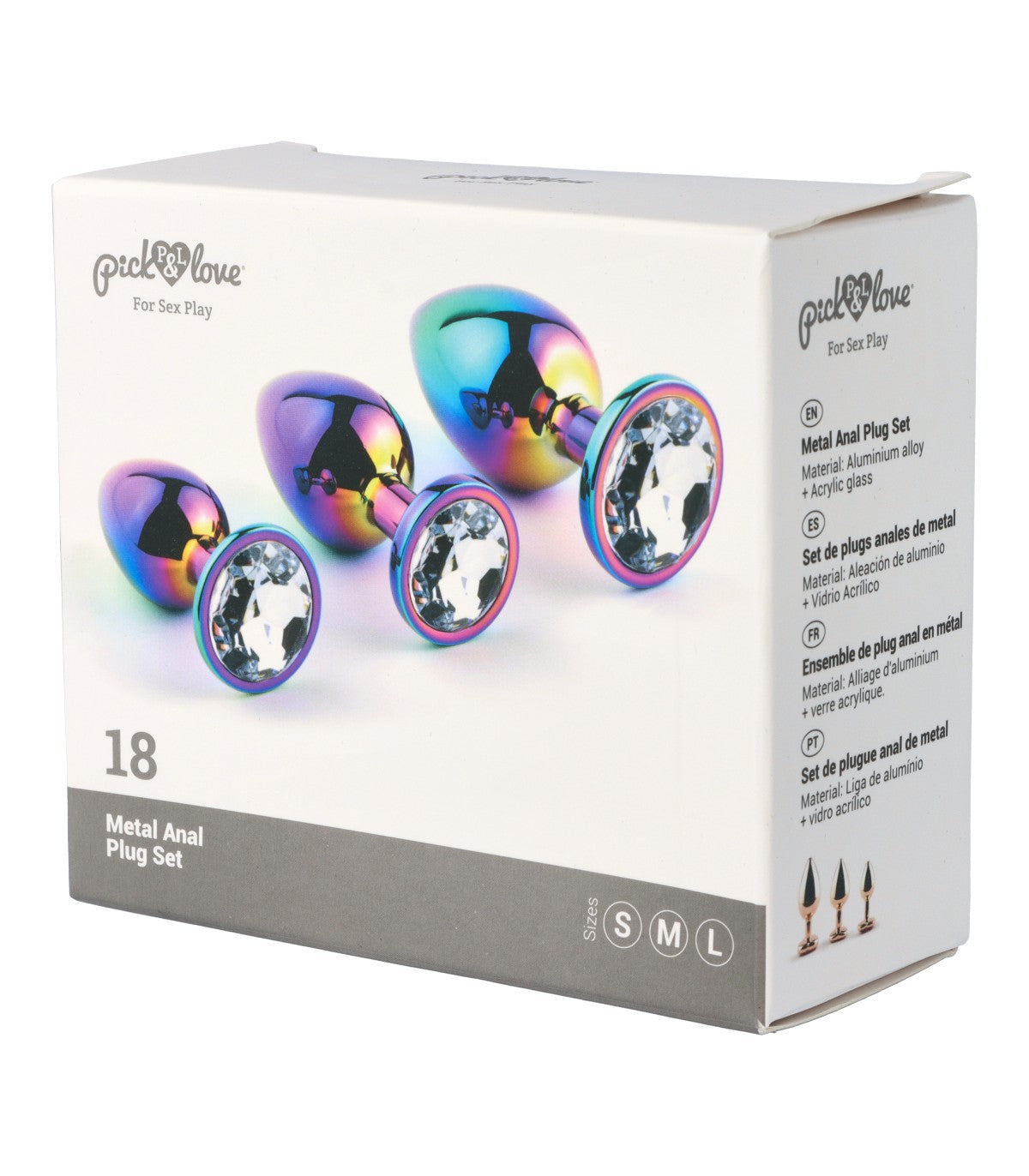 SET DI PLUG ANALI IN METALLO N. 18
