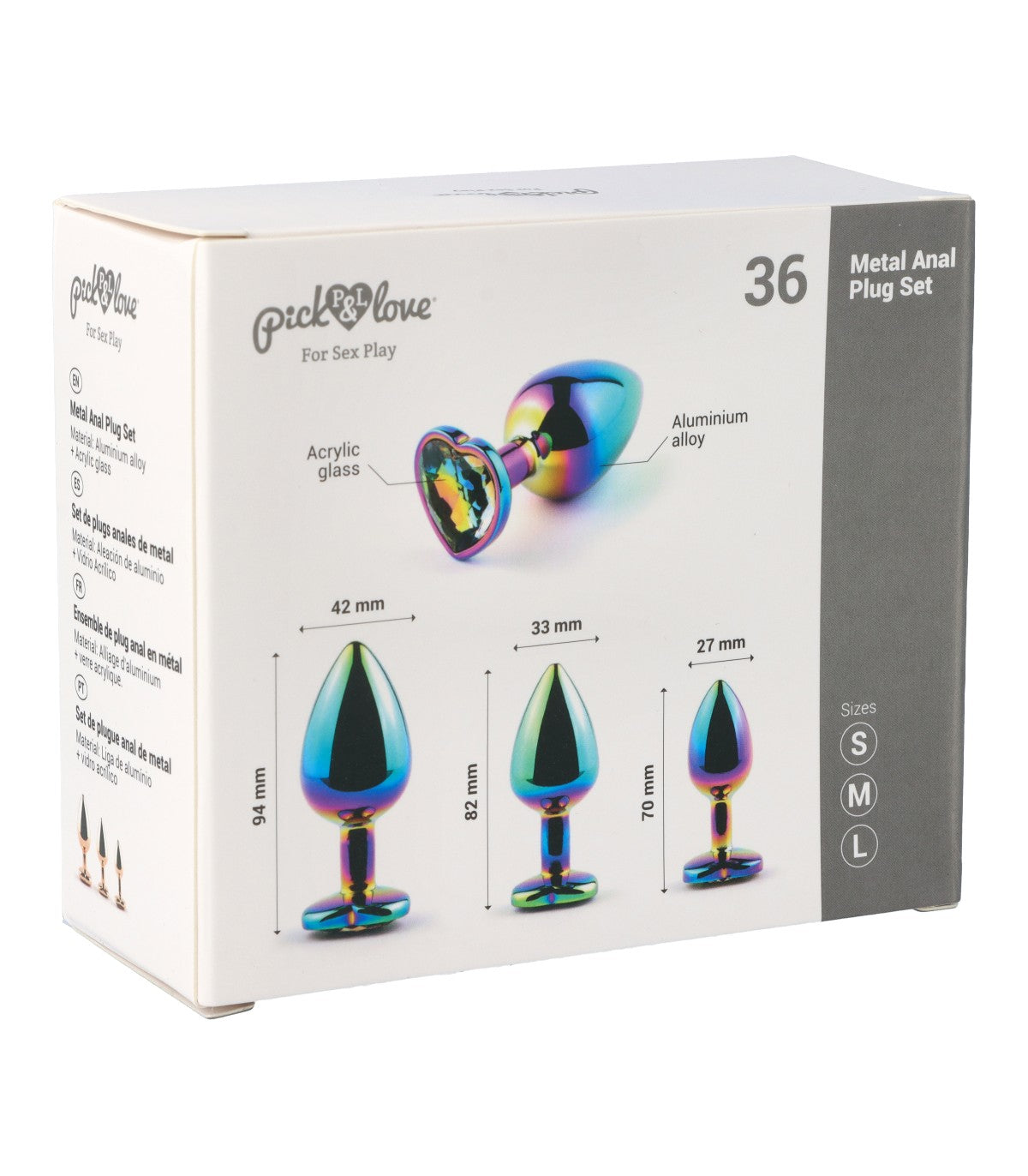 SET DI PLUG ANALI IN METALLO N. 36