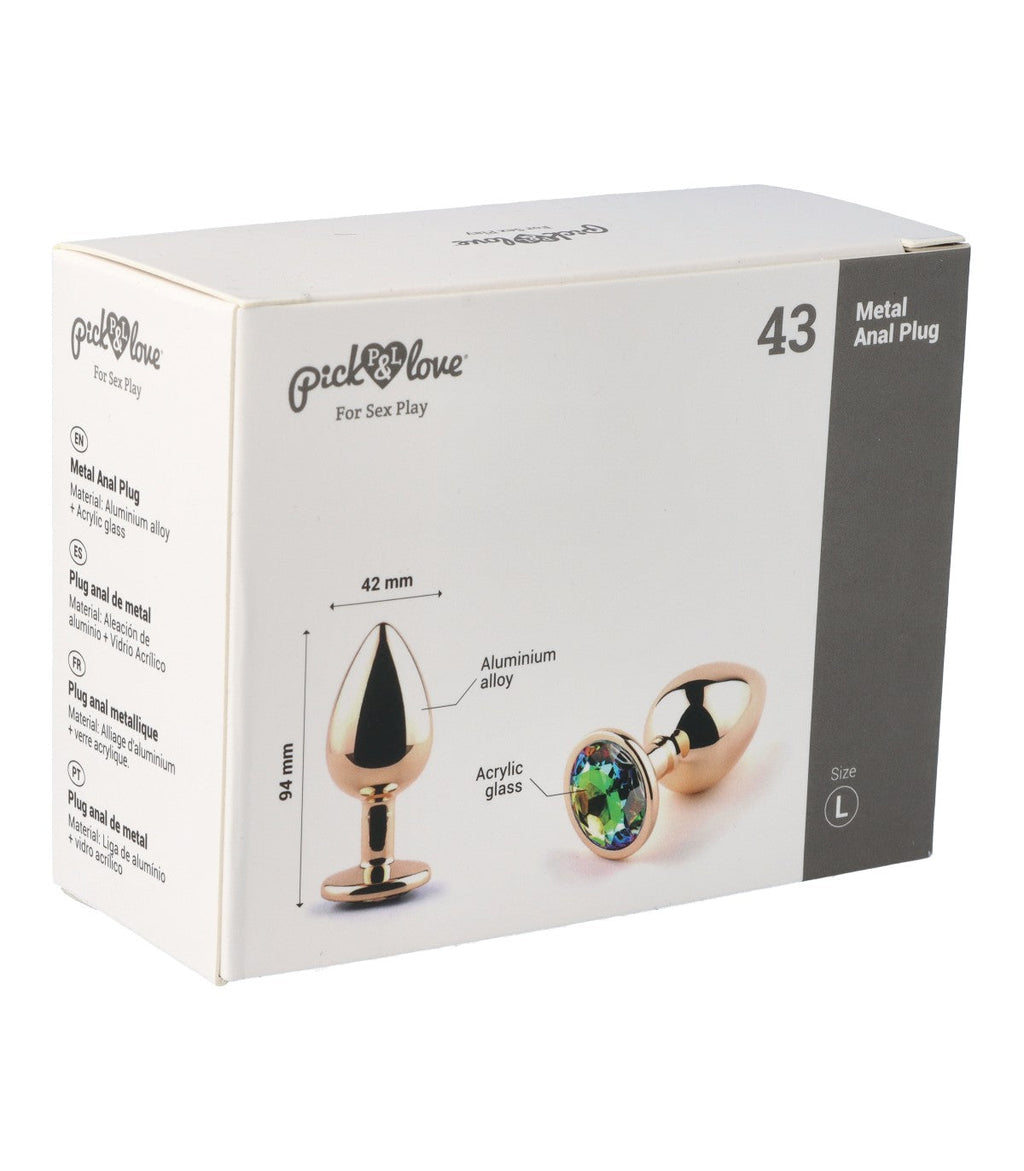 Plug anale in metallo n. 43 taglia L