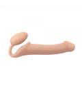 IMBRACATURA DILDO STRAP-ON FLESSIBILE MORBIDO SILICONE NUDE L
