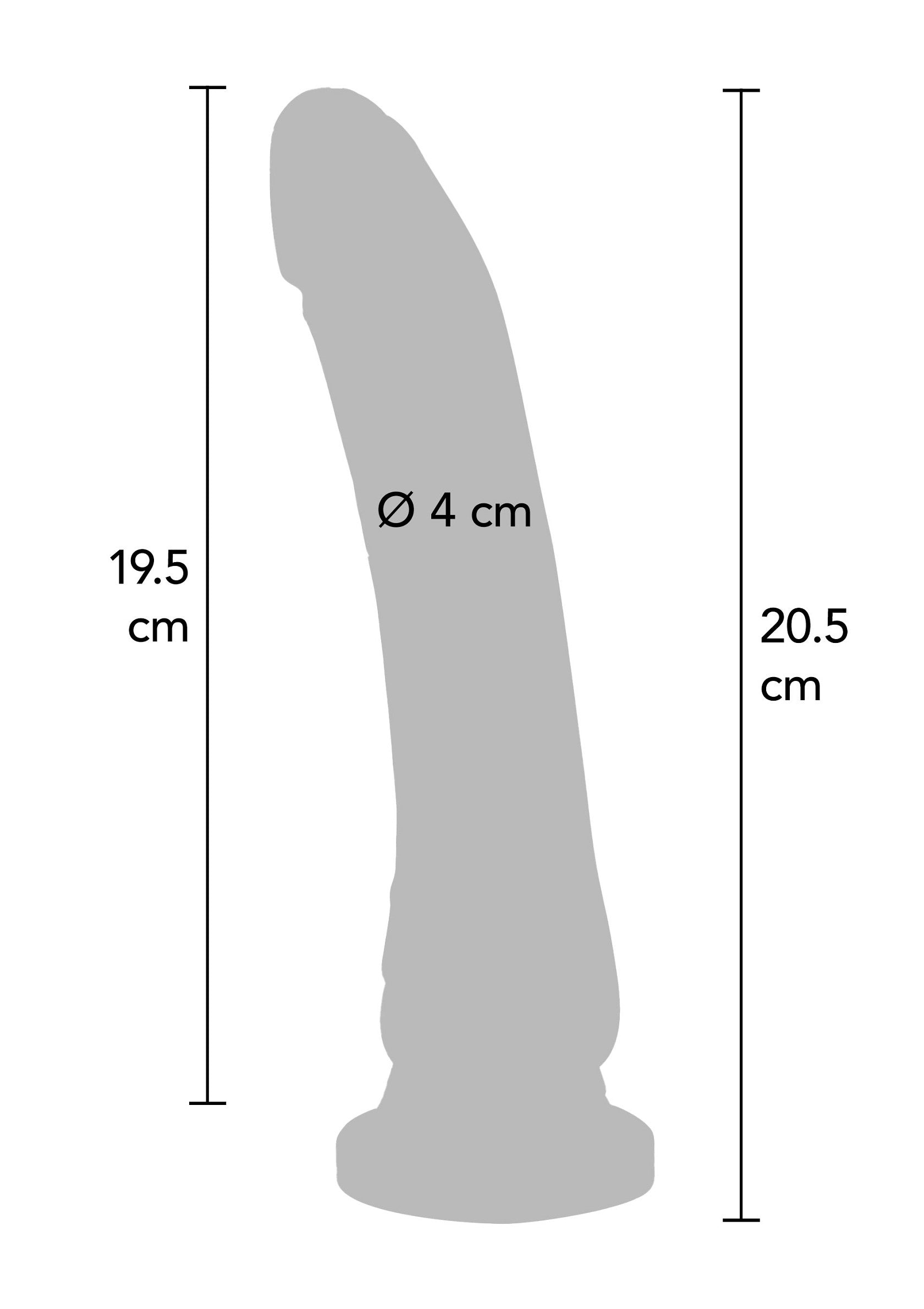 Dong vibrante in PVC 20,5 cm pelle
