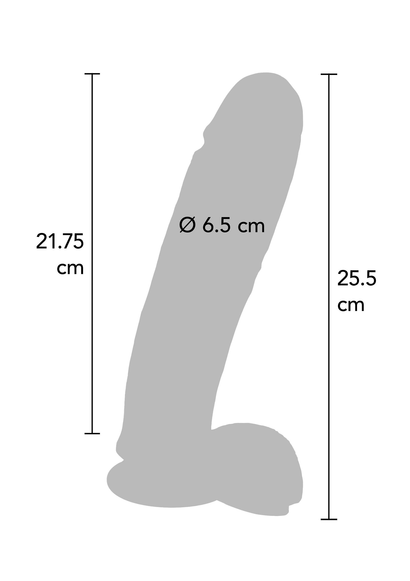 Dildo in PVC 25,5 cm pelle