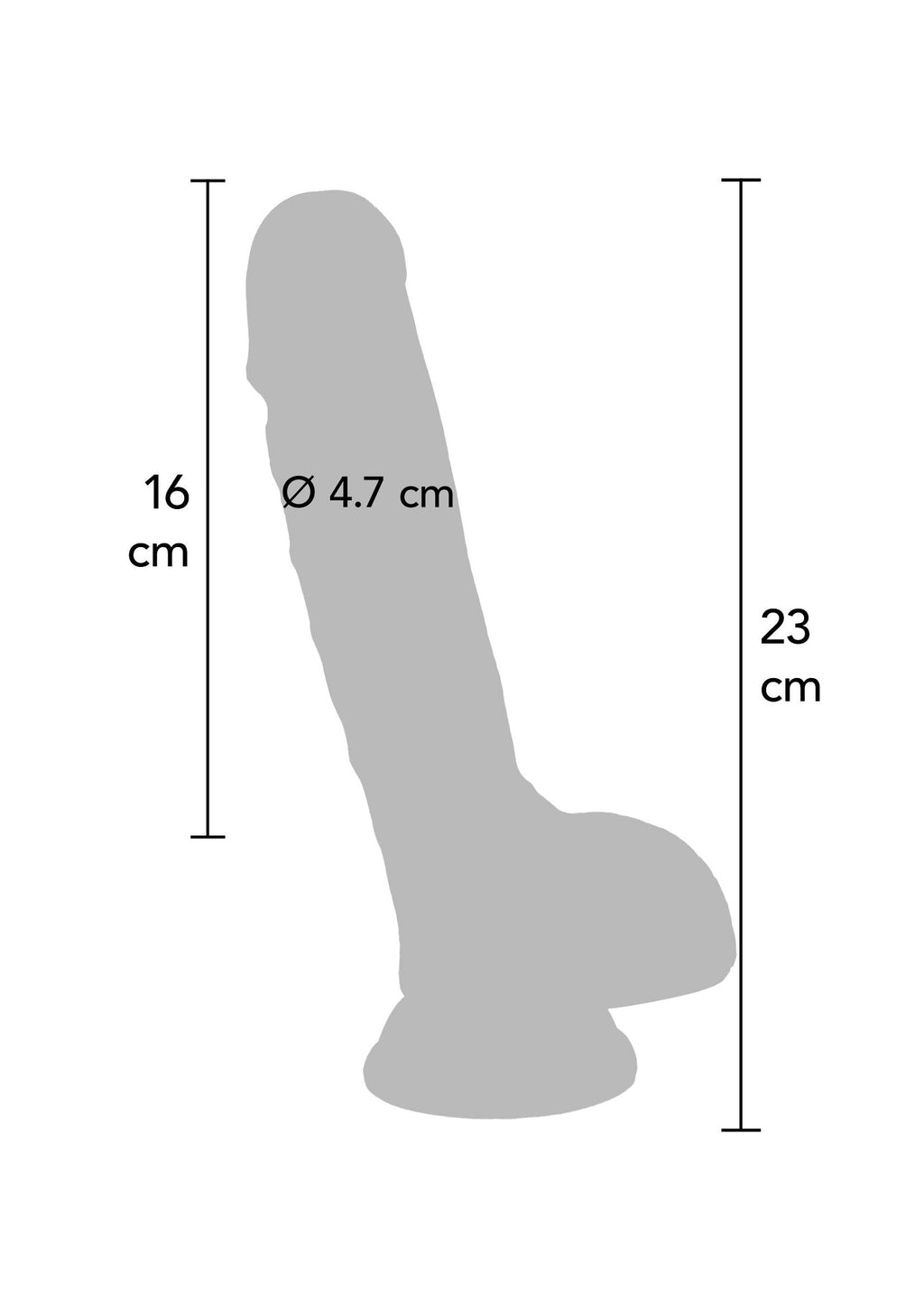 Dildo a doppia densità TPE 23 cm pelle