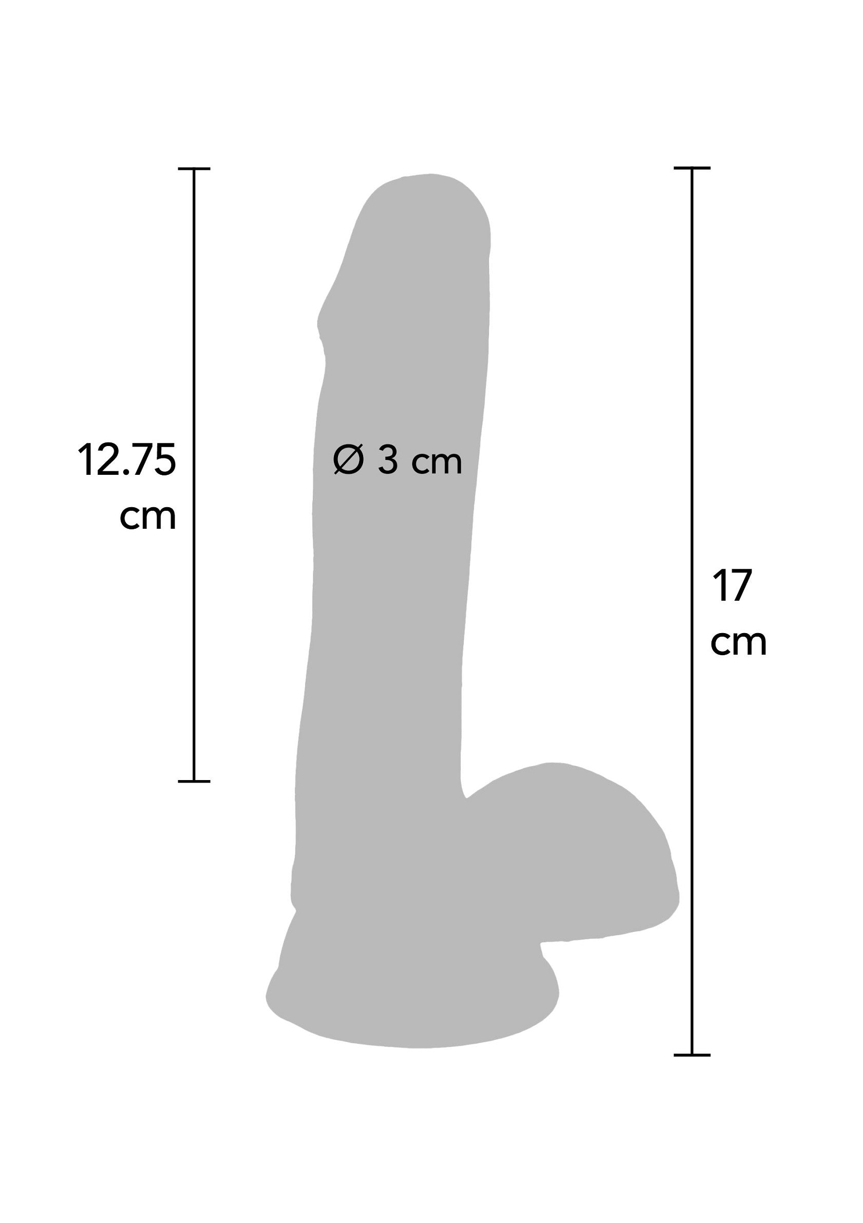 Dildo a doppia densità TPE 17 cm pelle