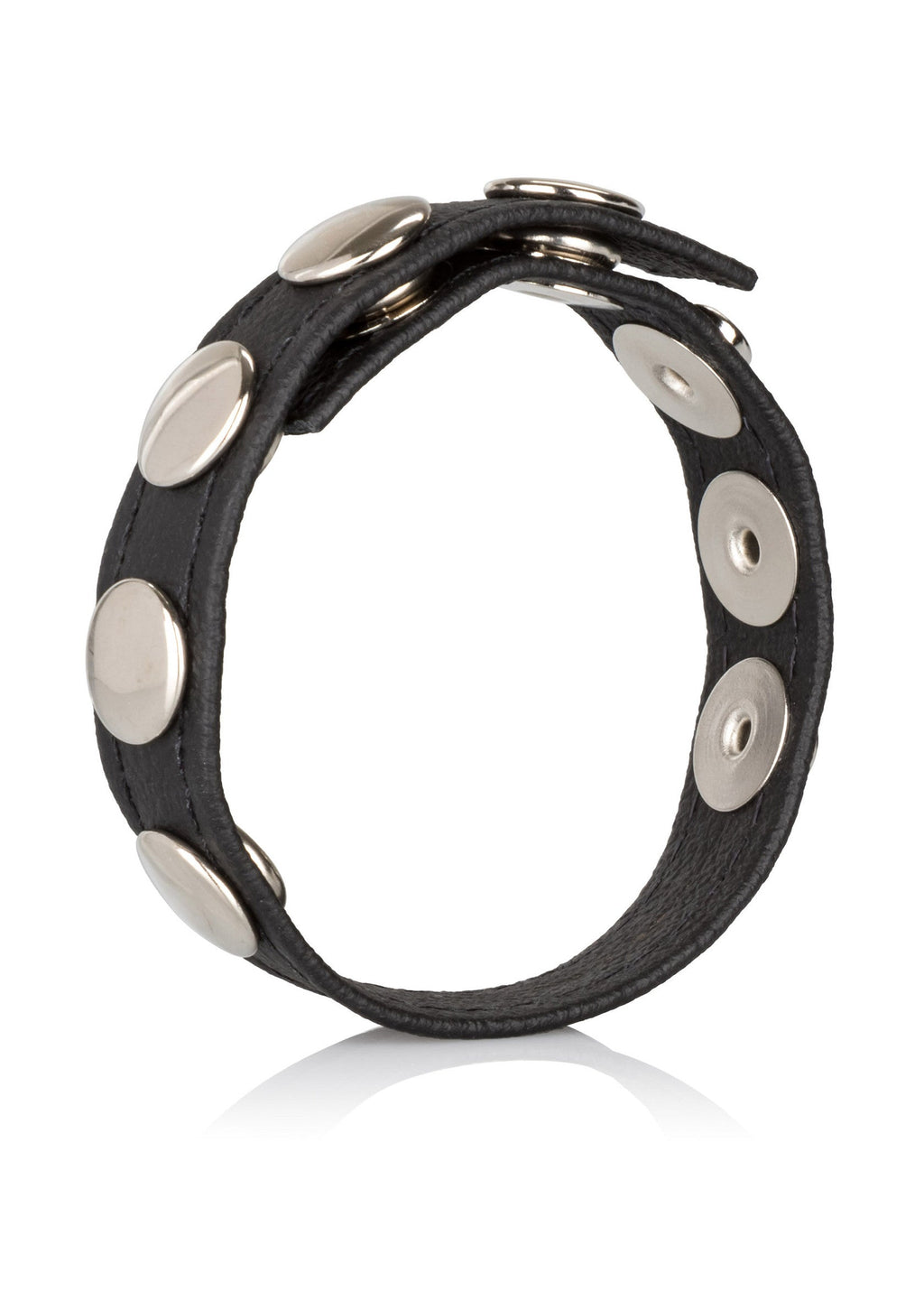 Anello multi-scatto in pelle nero