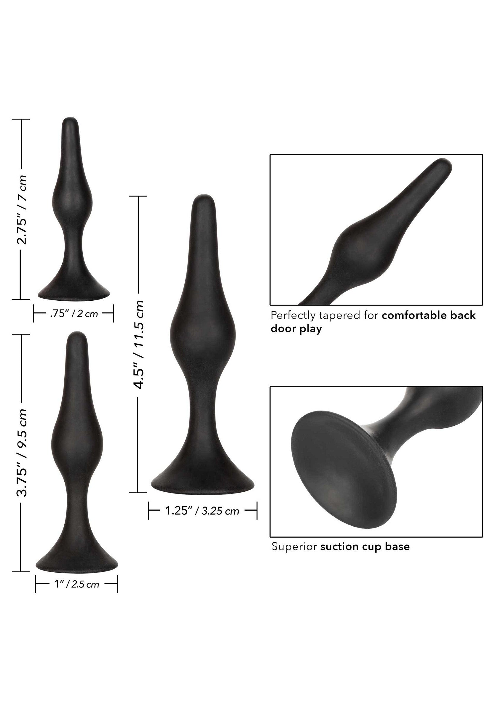 Kit di avvio anale in silicone nero