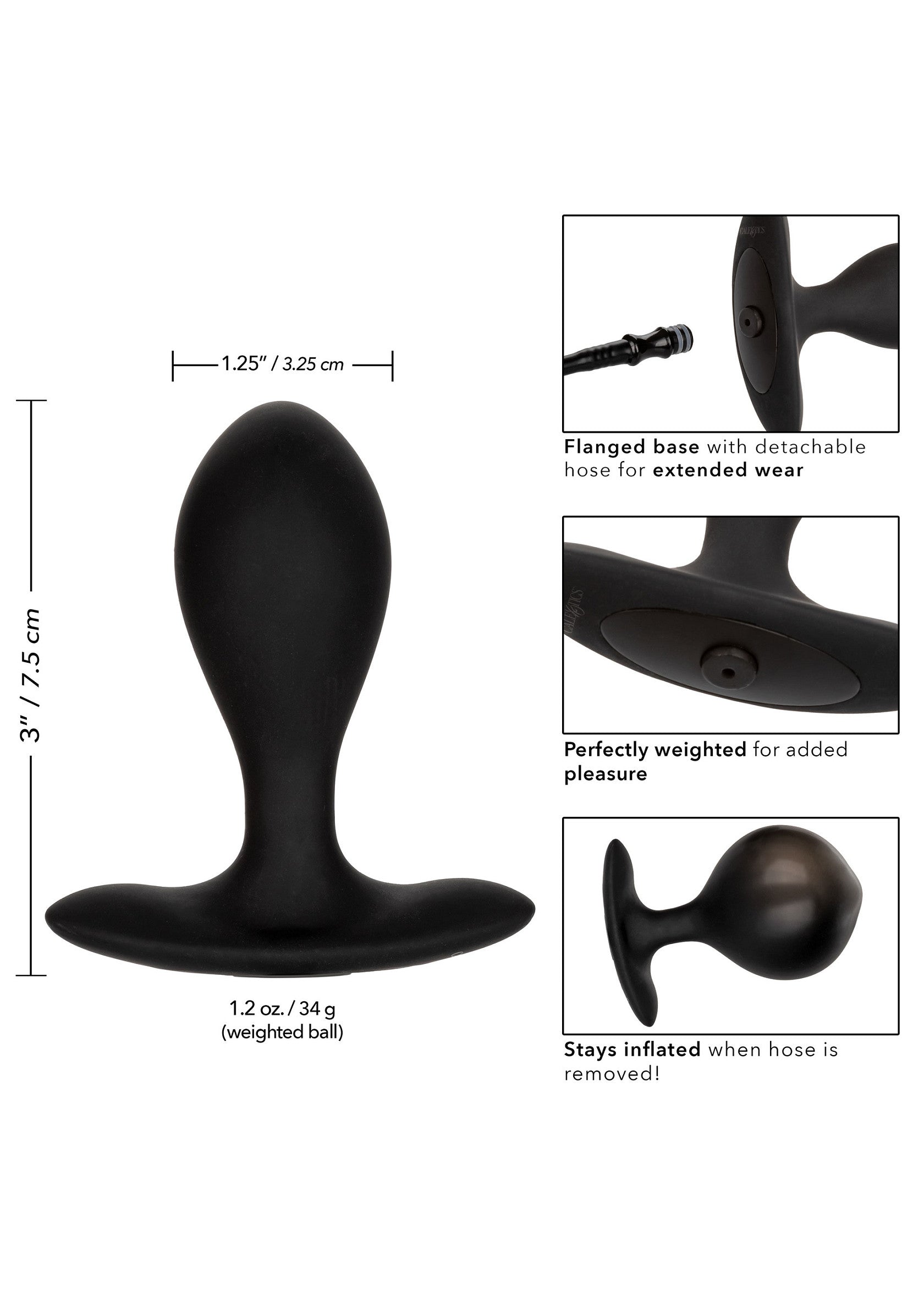 Plug gonfiabile in silicone nero