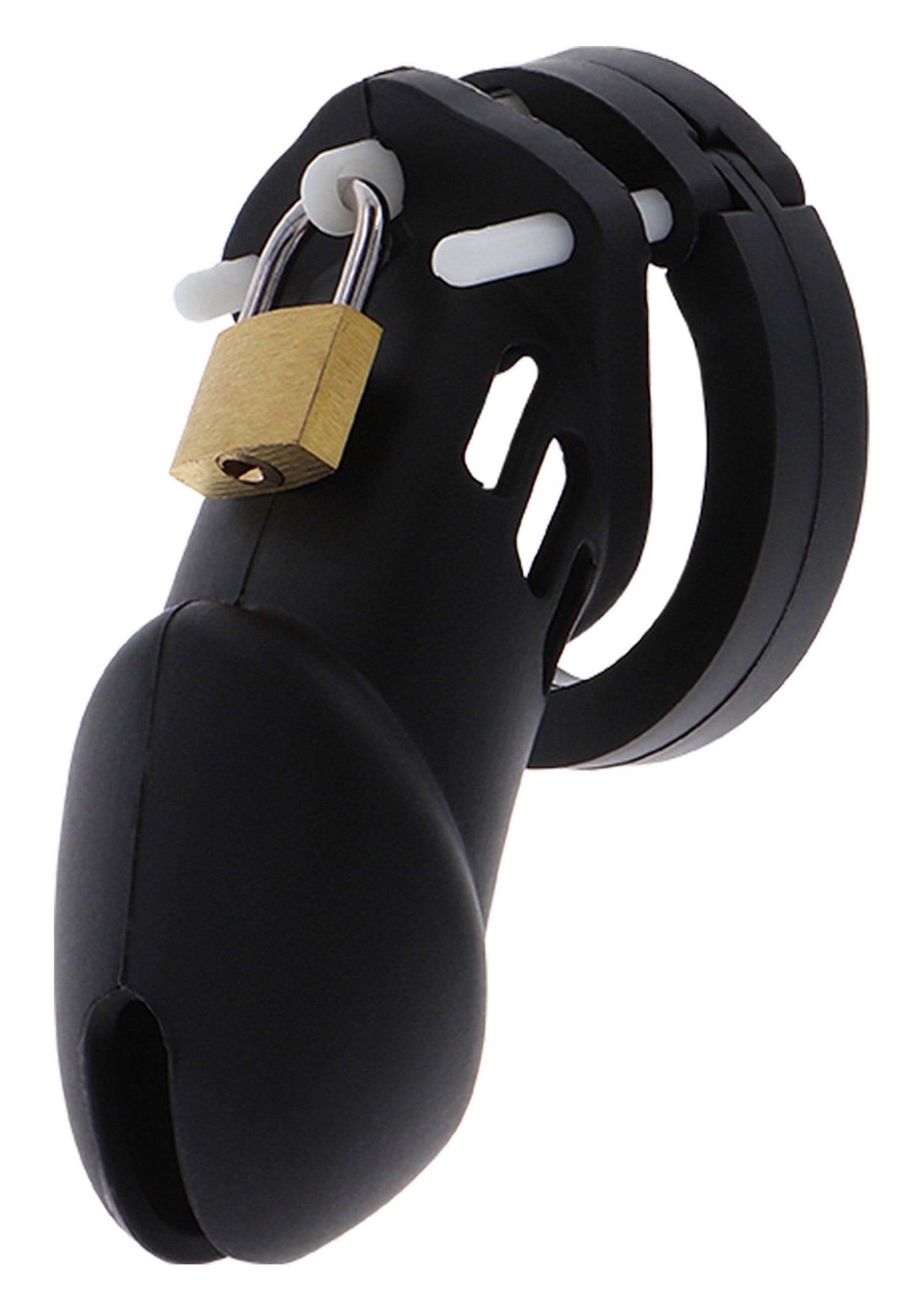 Gabbia per pene in silicone grande nera