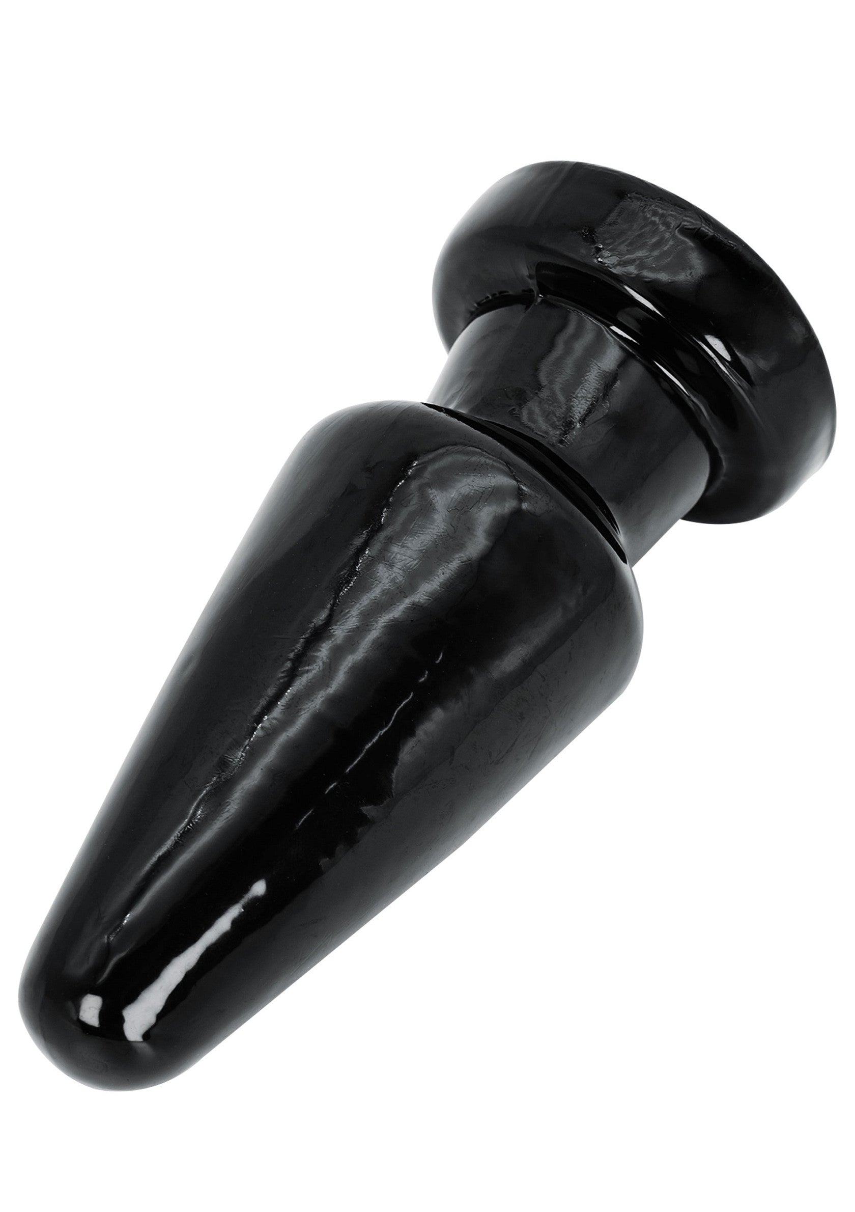 Plug anale con testa conica grande 17 cm nero