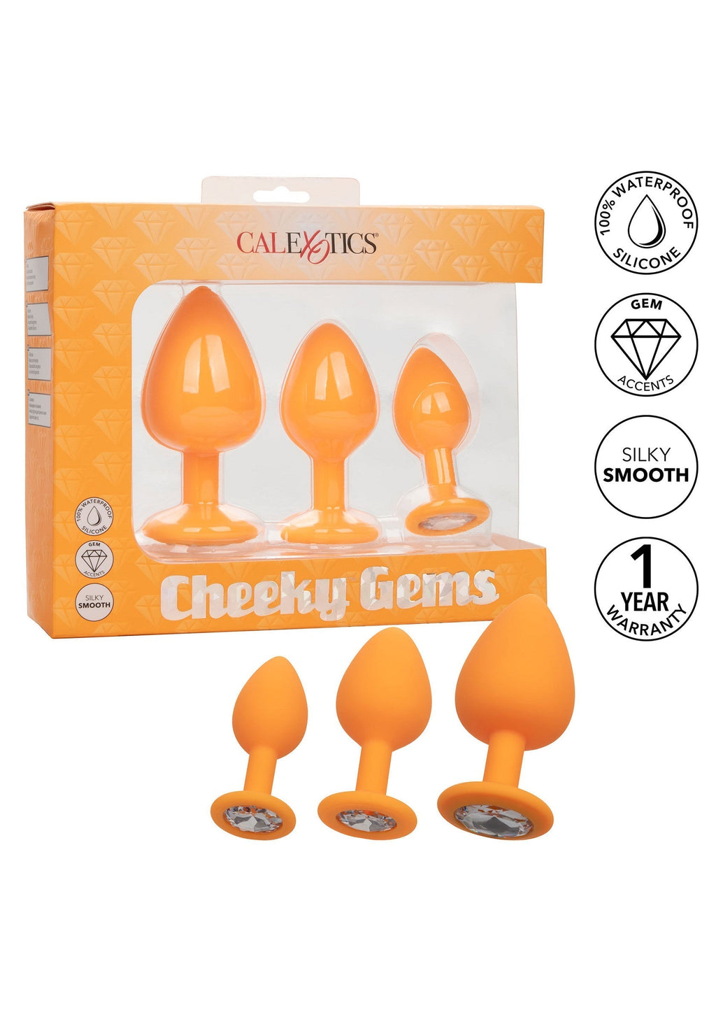 Cheeky Gems 3 pezzi arancioni
