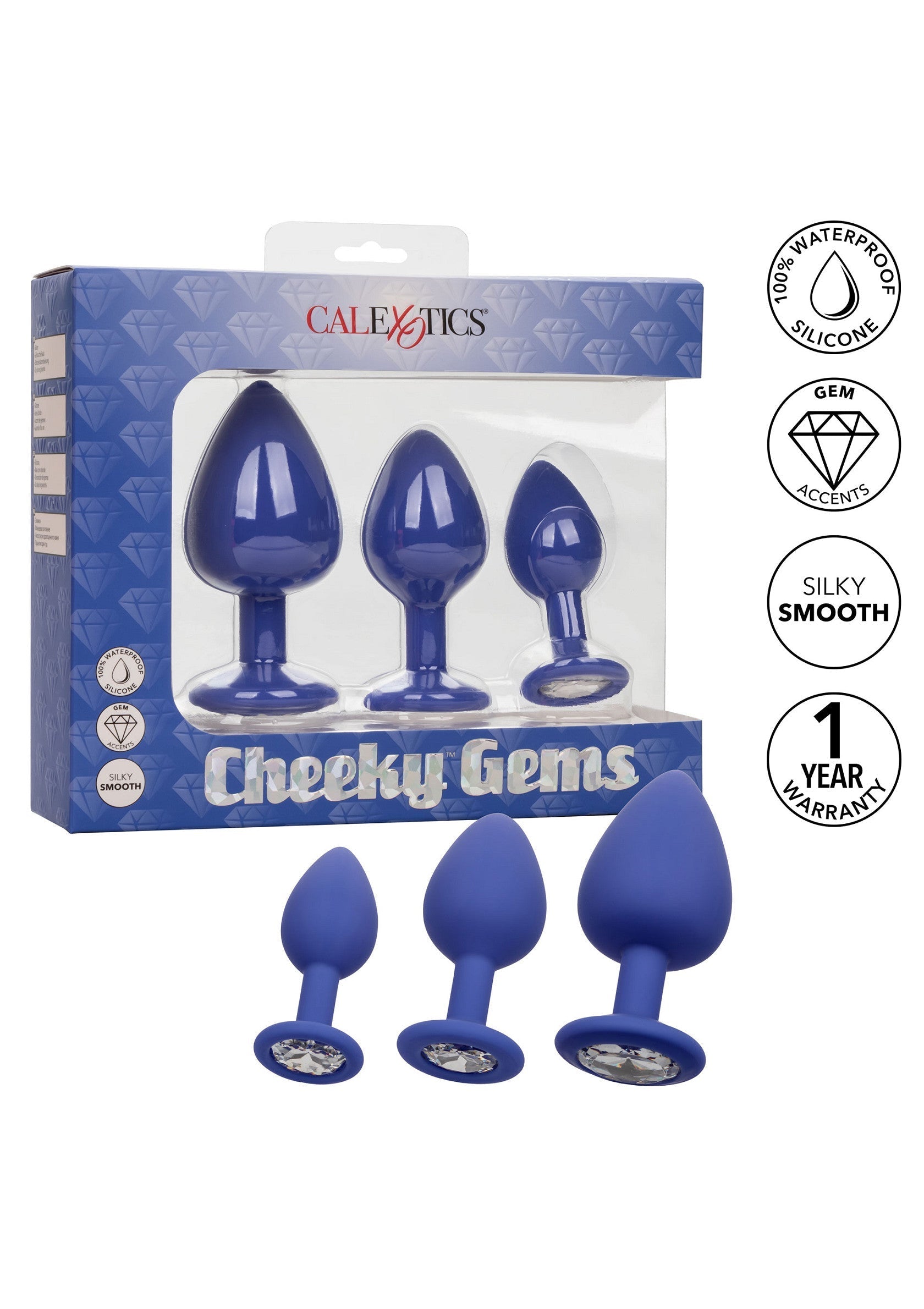 Cheeky Gems 3 pezzi viola