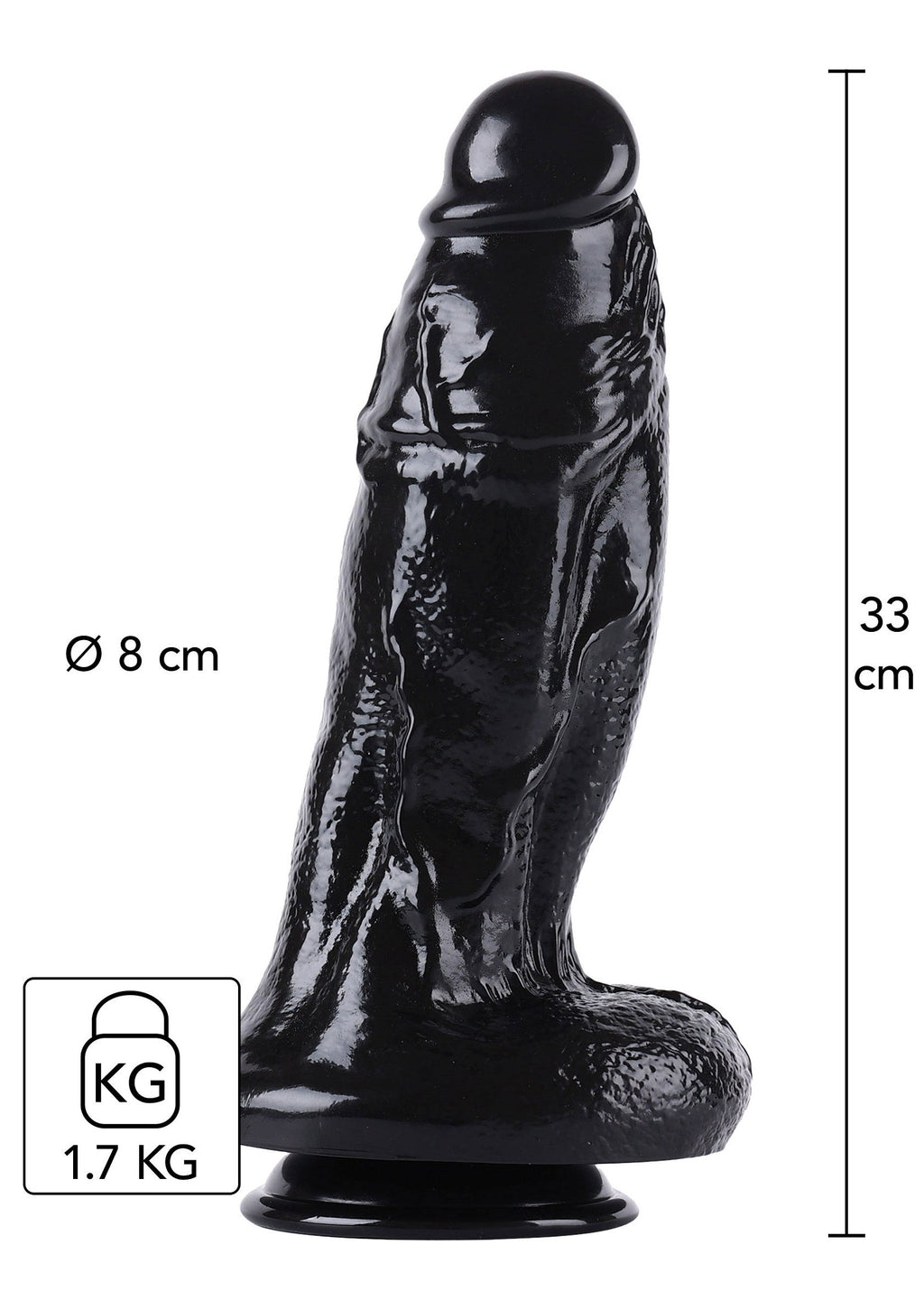 Dong Xtra Thick 32,5 cm nero