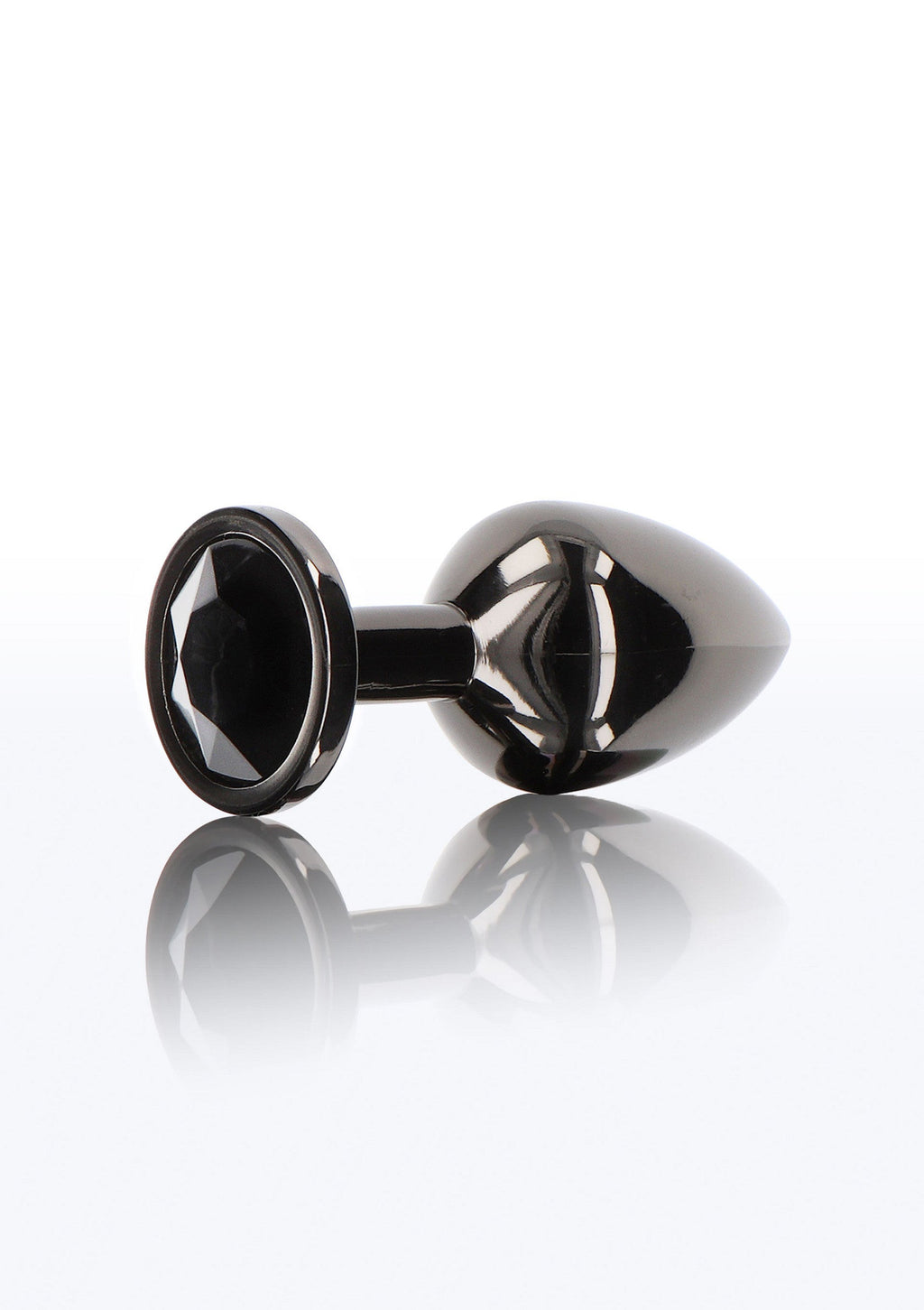 Plug anale con gioiello di diamante L nero