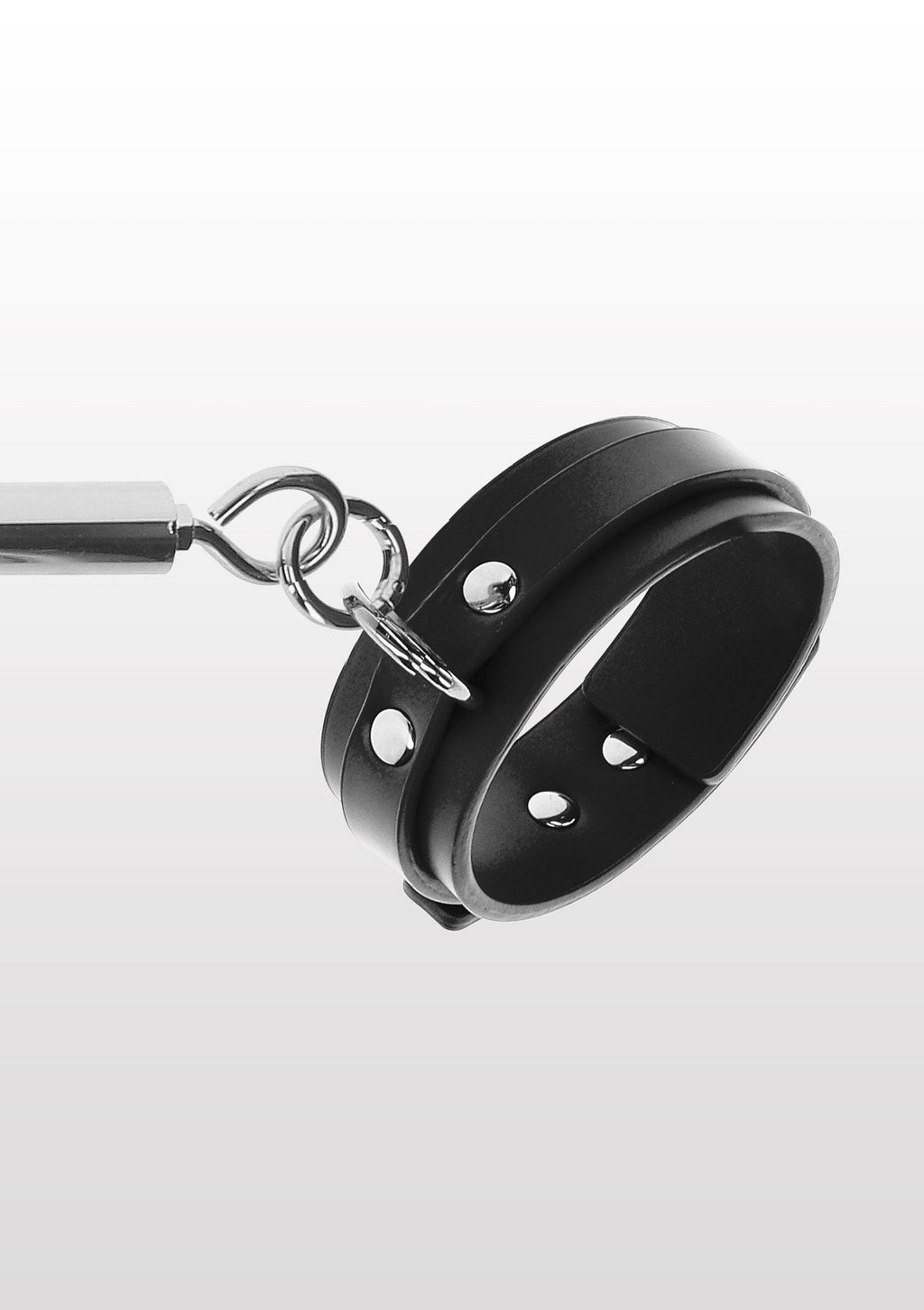 Barra divaricatrice con manette per caviglie nera