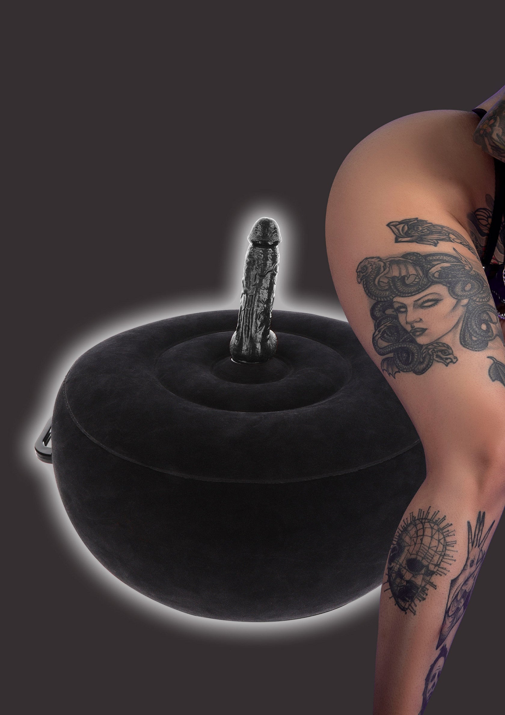 Sedile gonfiabile per il sesso con telecomando nero