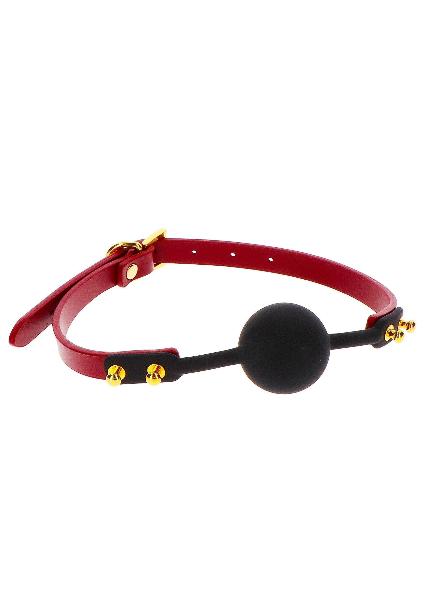 Bavaglio a sfera in silicone rosso