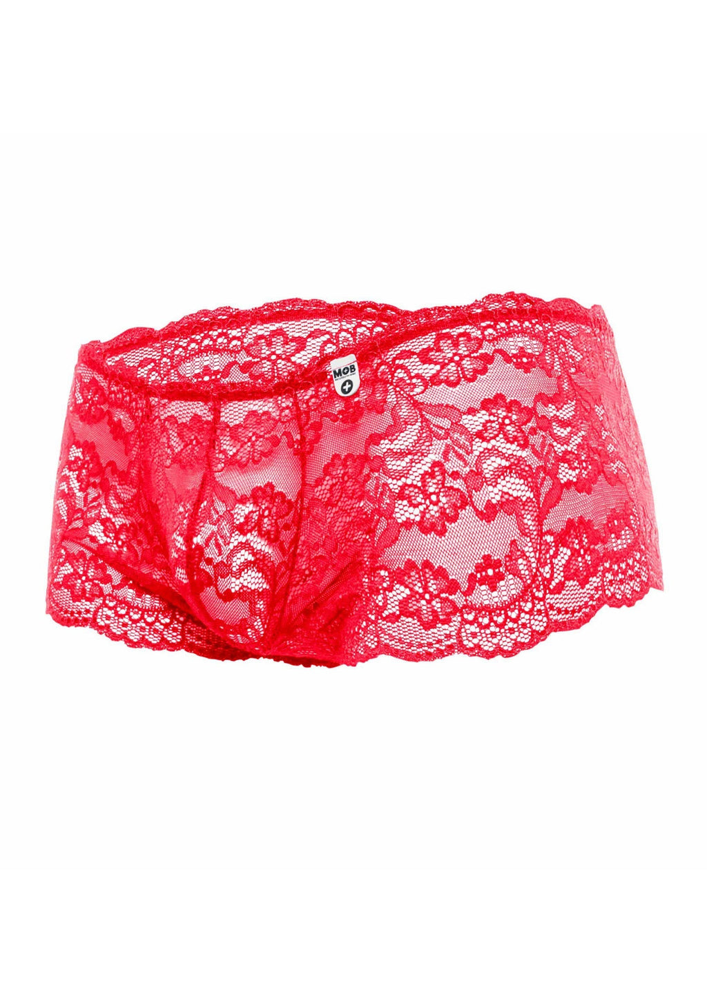 Rose Lace Boy Short rosso