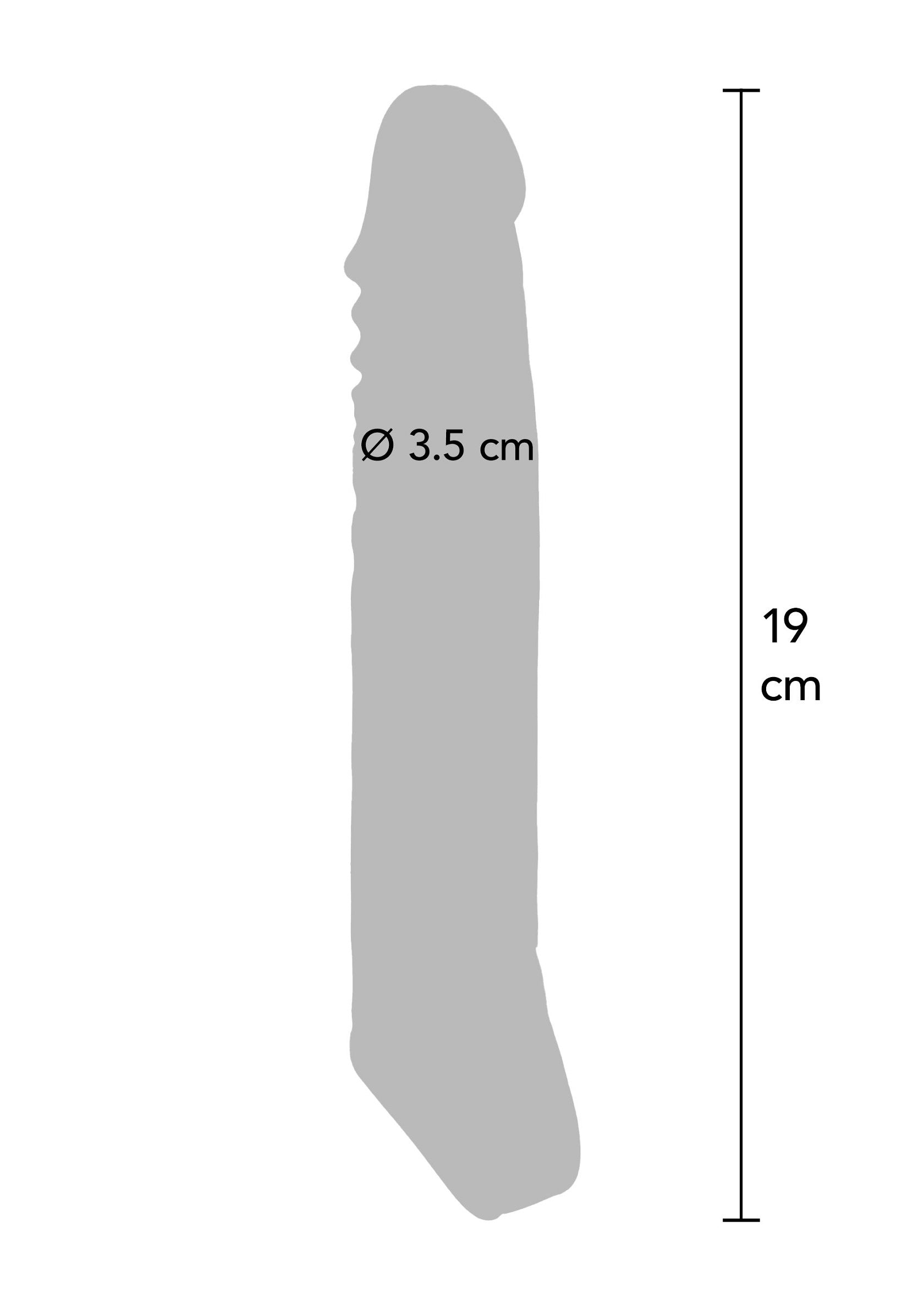 Manicotto di prolunga in TPE grande 19 cm trasparente
