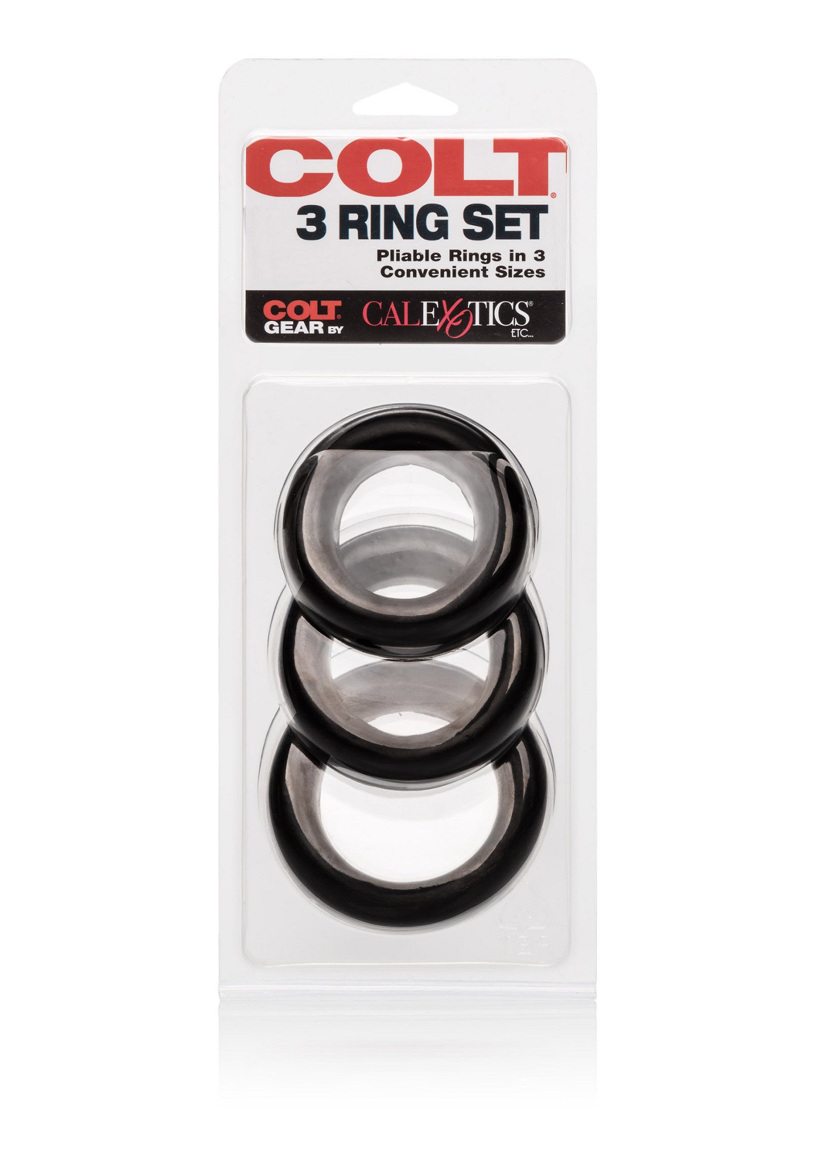 Set di 3 anelli COLT neri