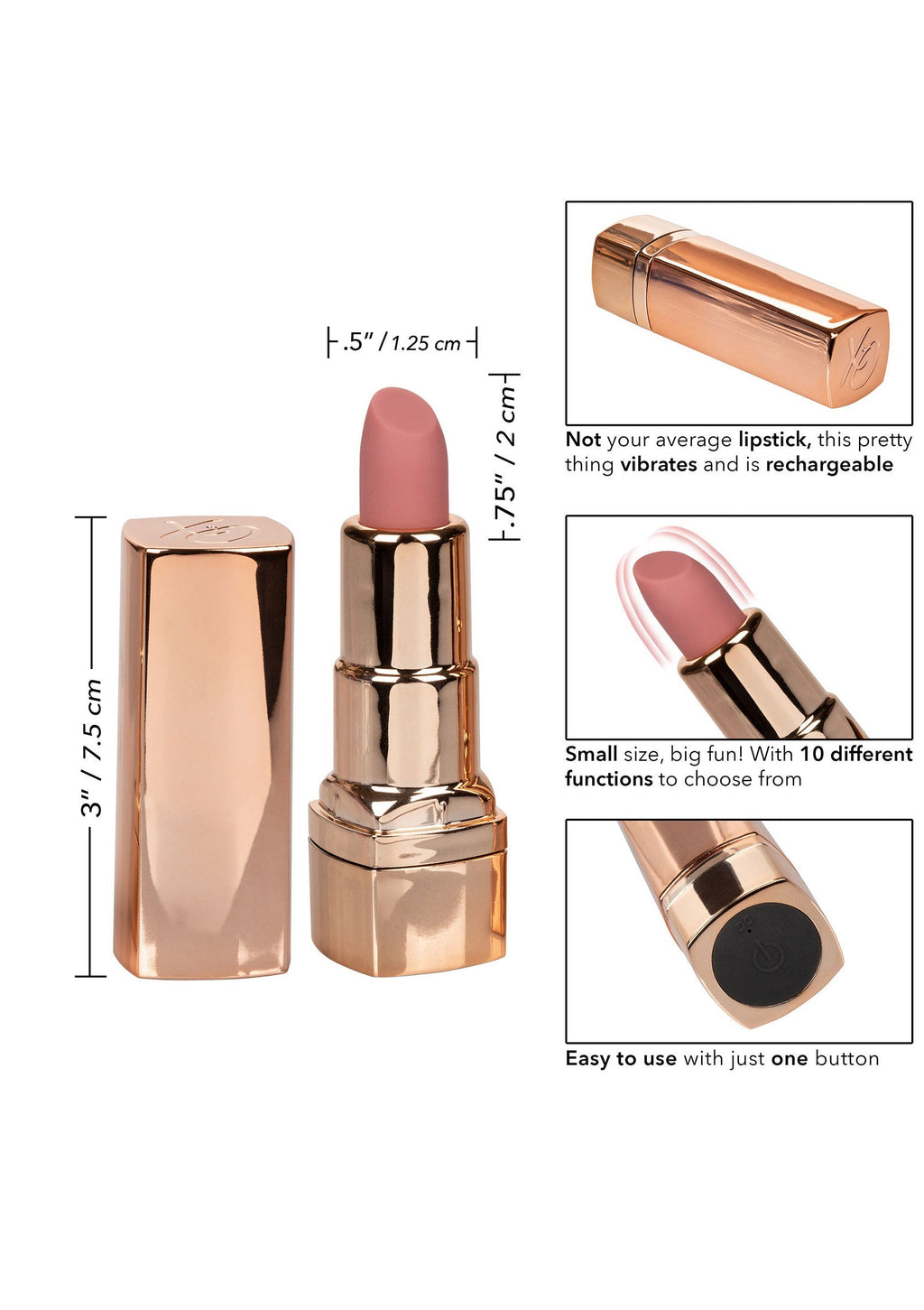 Rossetto Hide & Play ricaricabile rosa