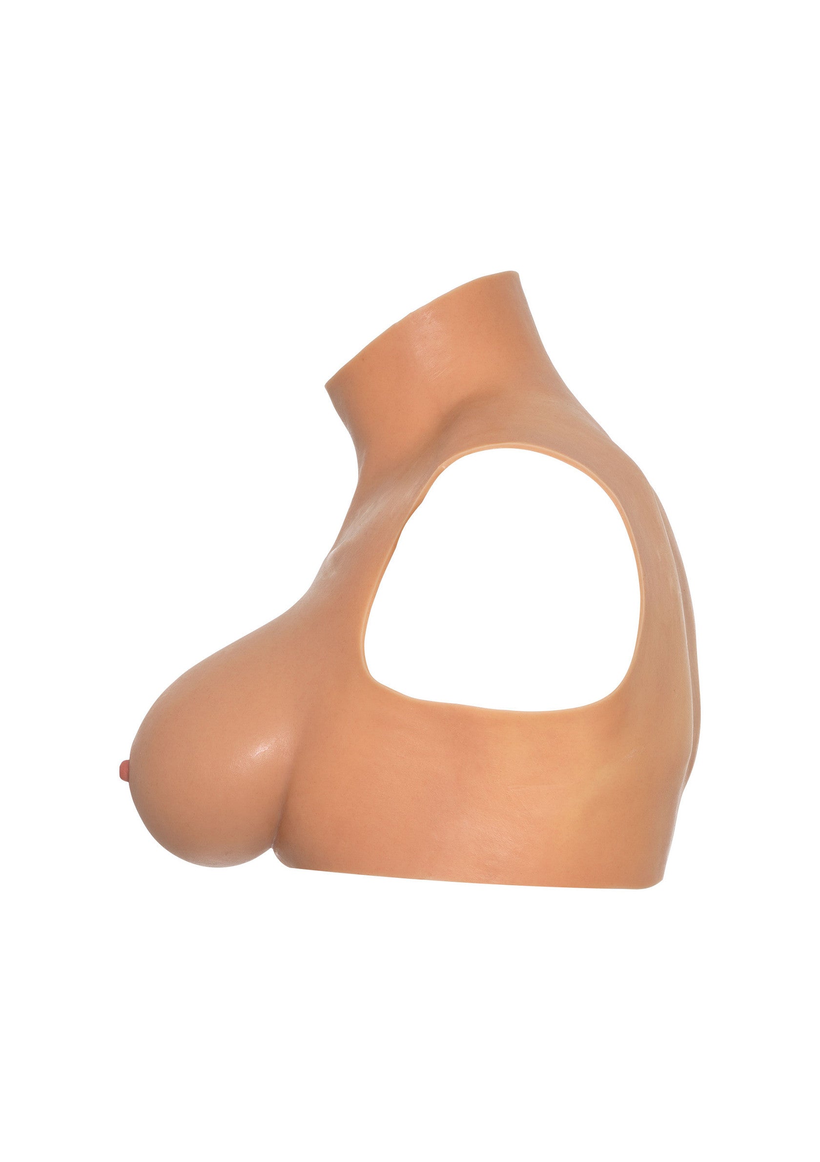 Top corto indossabile per il seno Coppa D pelle