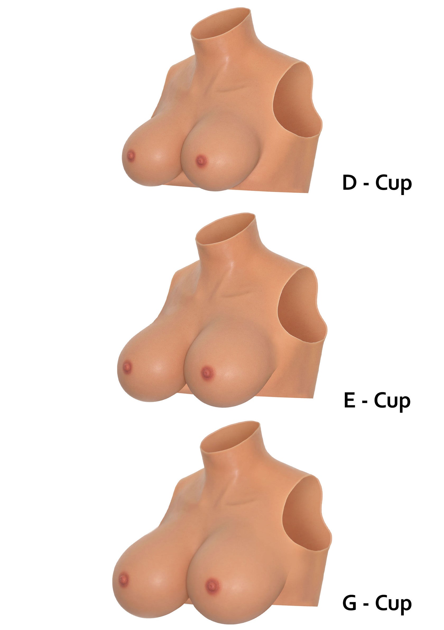 Top corto indossabile per il seno Coppa E pelle