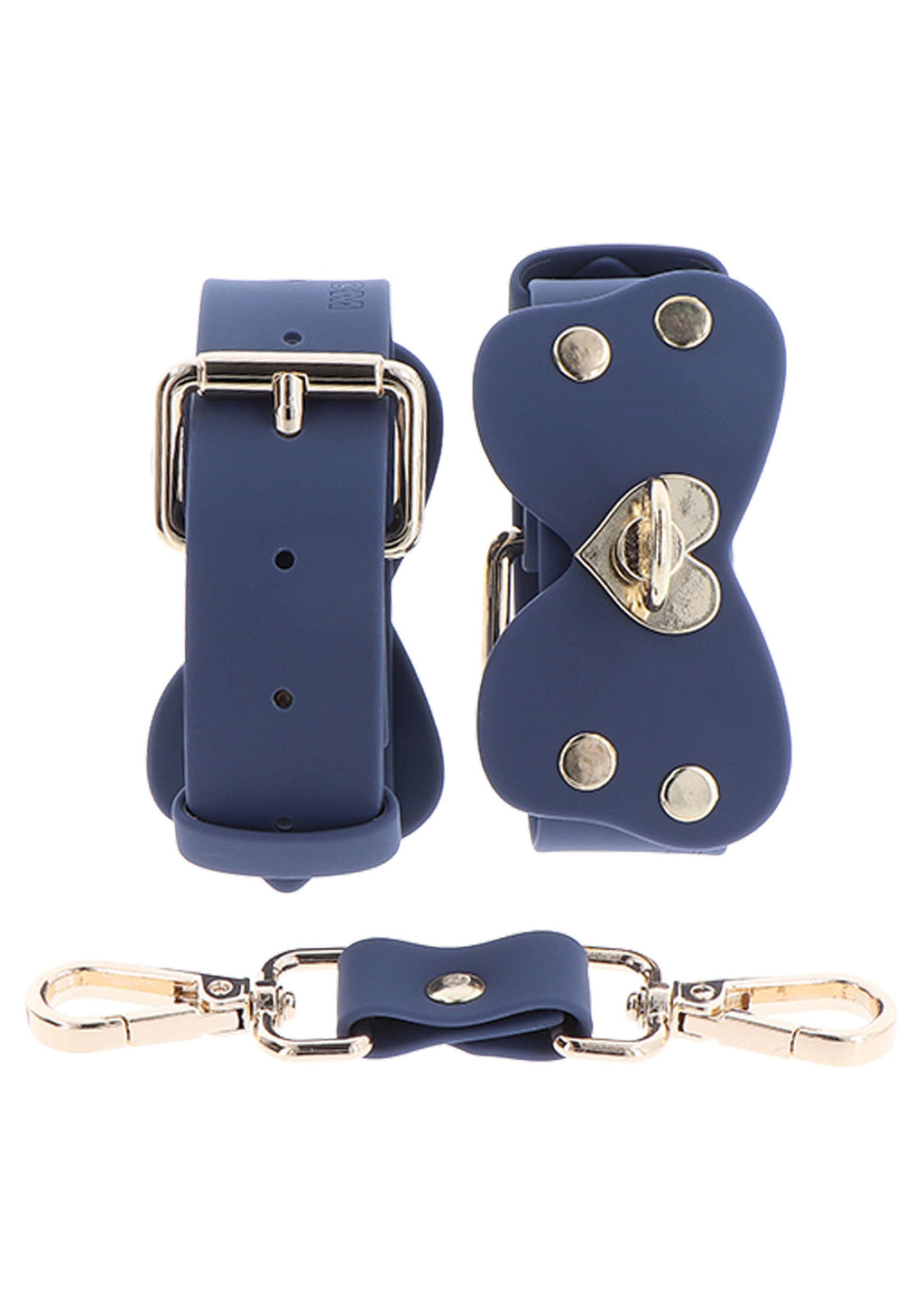 Set di polsini in silicone blu