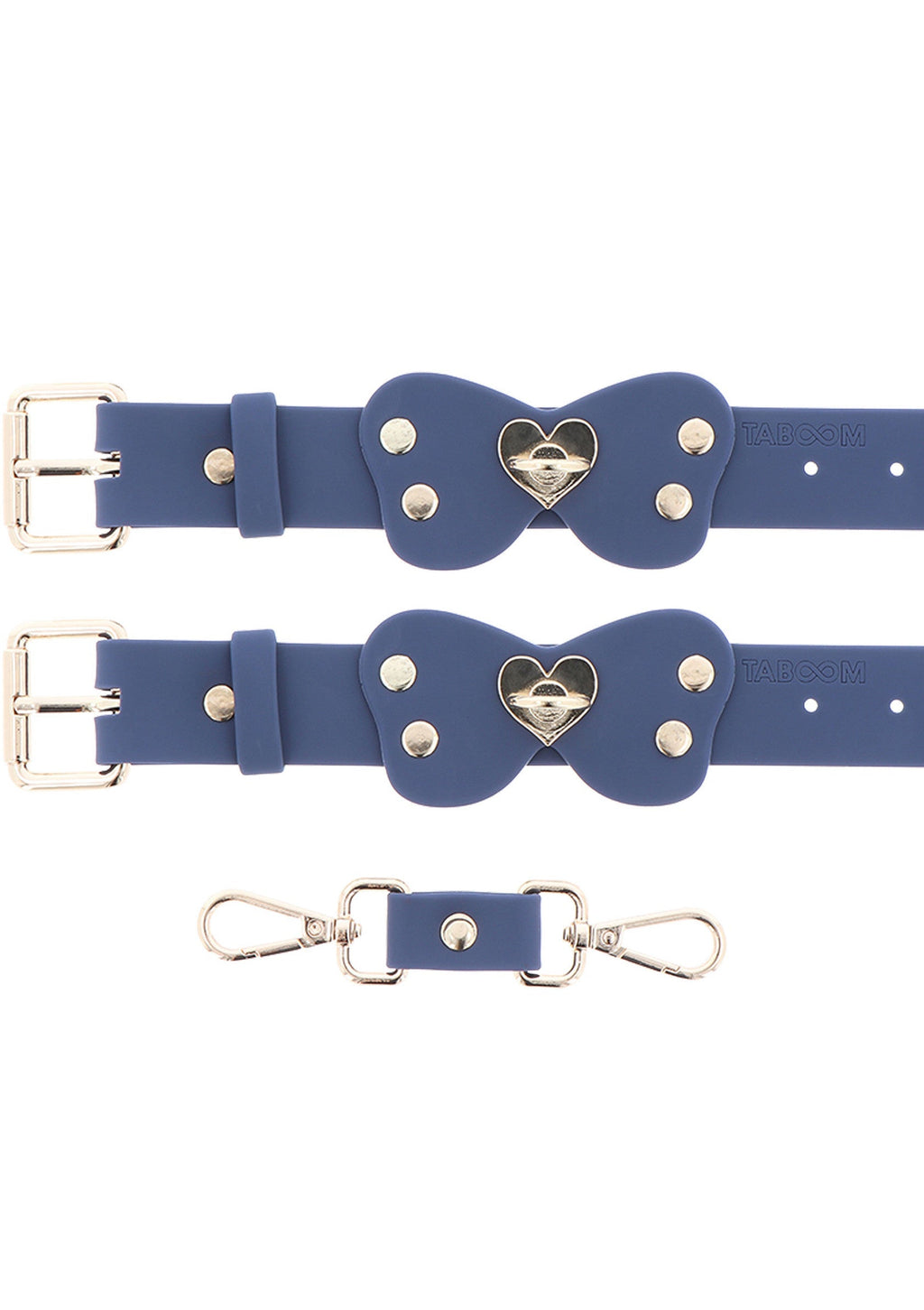 Set di polsini in silicone blu