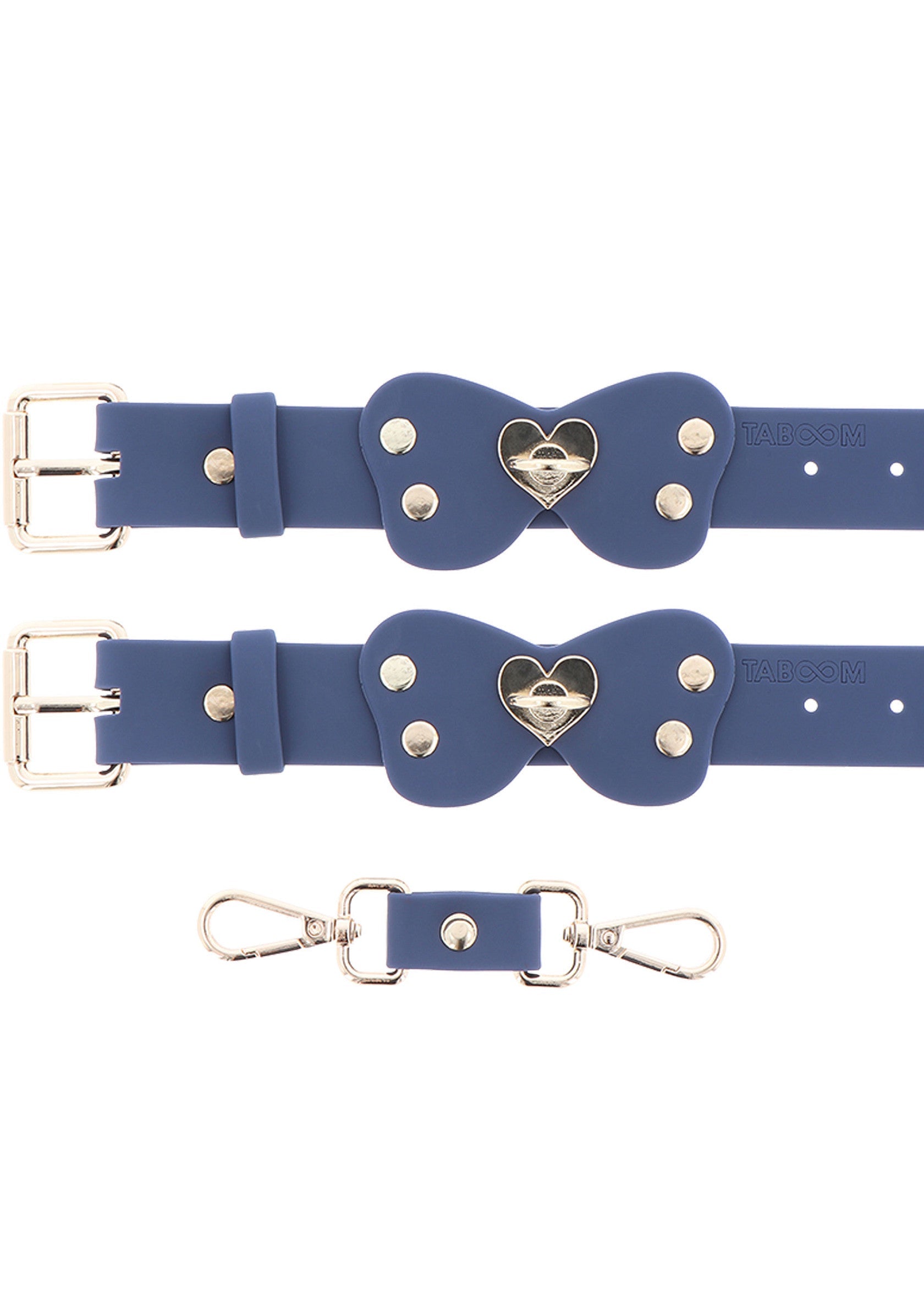 Set di polsini in silicone blu