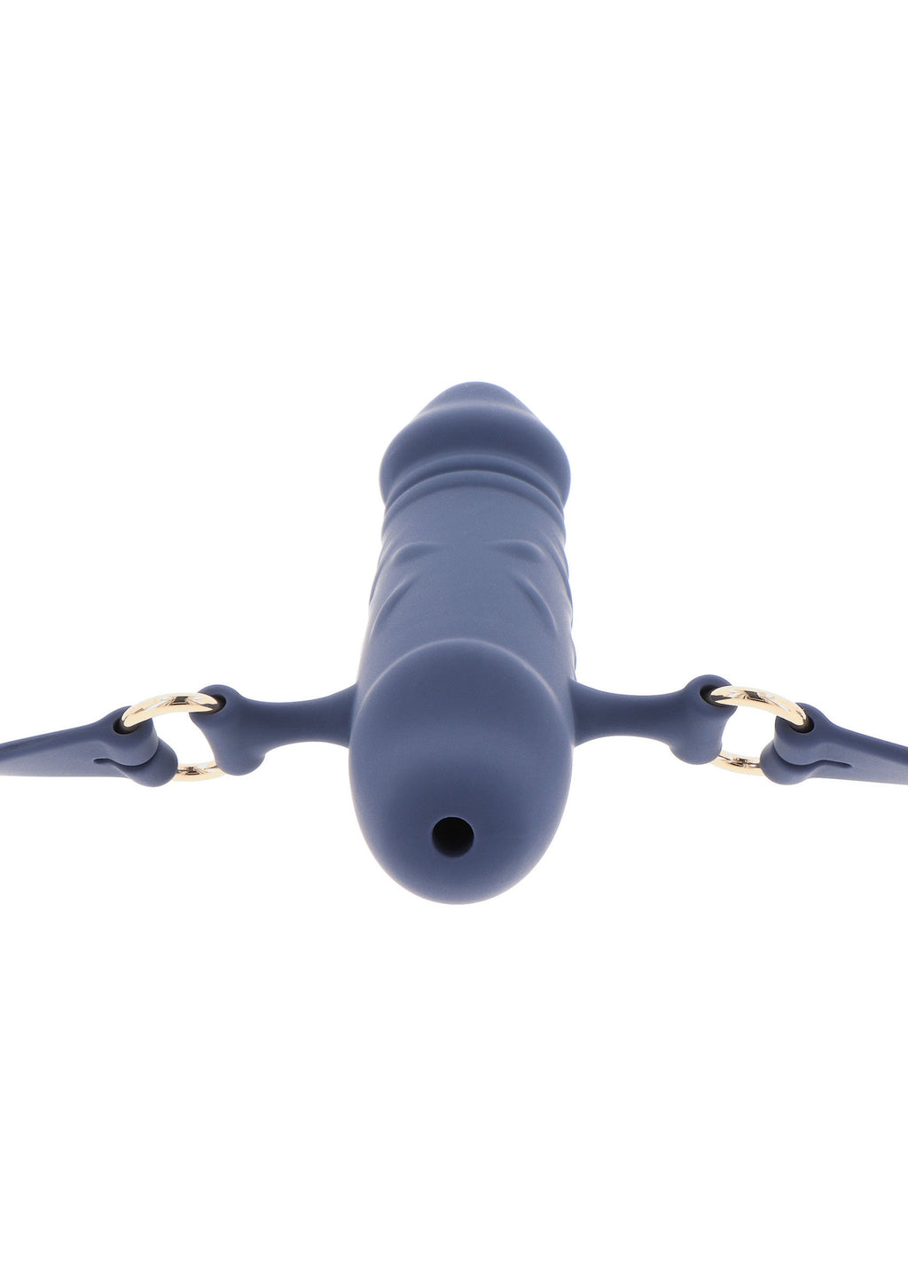 Bavaglio per pene traspirante in silicone blu