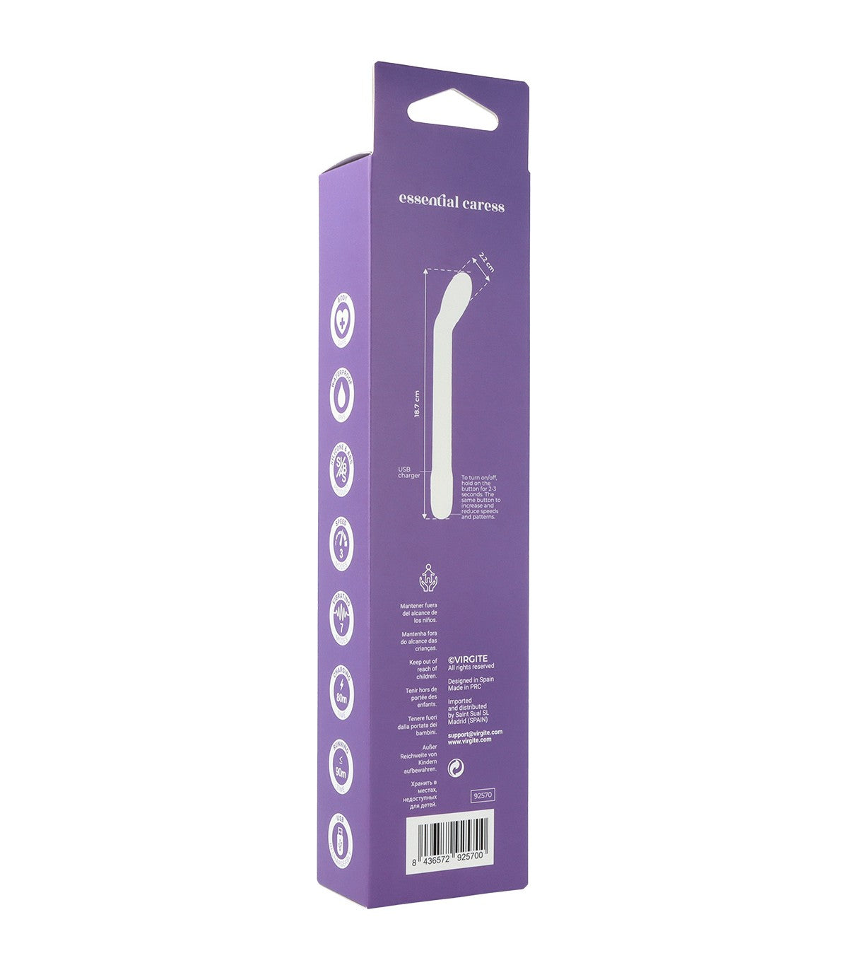 VIBRATORE PUNTO G CARESS VIOLA