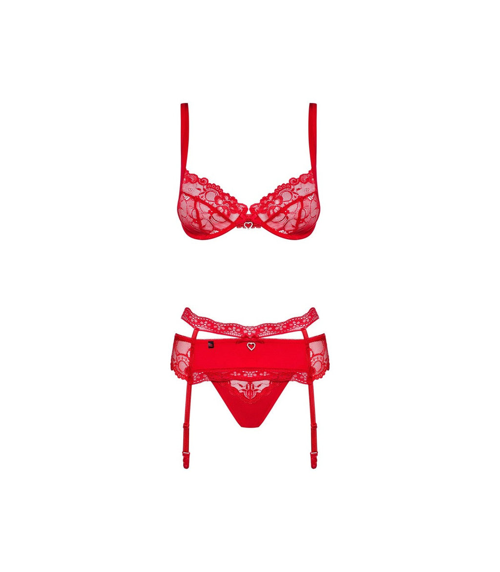 HEARTINA SET 3 PEZZI ROSSO S/M