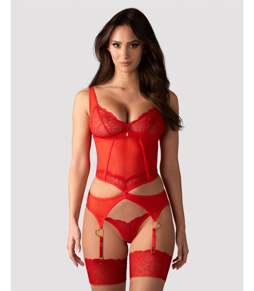 CORSETTO E PERIZOMA CUPIDE DESIR 2XL/3XL